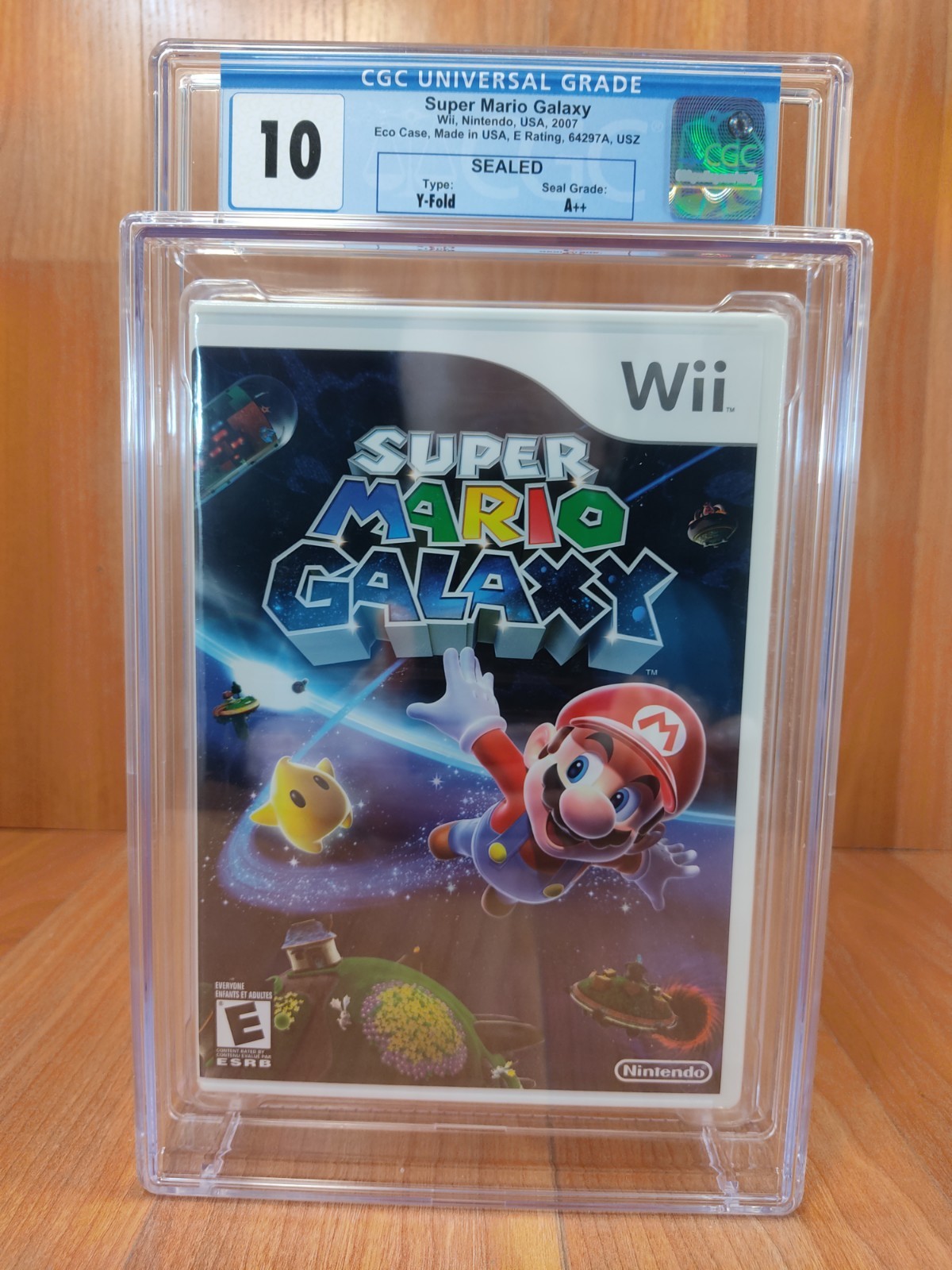 CGC 10 A++ GEM MINTY factory sealed Super Mario Galaxy 1st Print Wii Not vga psa