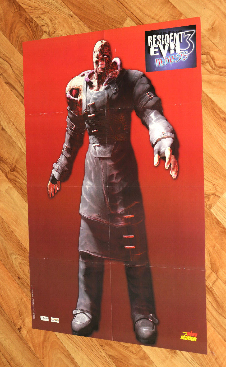 1999 Resident Evil 3 Nemesis Rare Poster 58x80cm Capcom PS1 GameCube