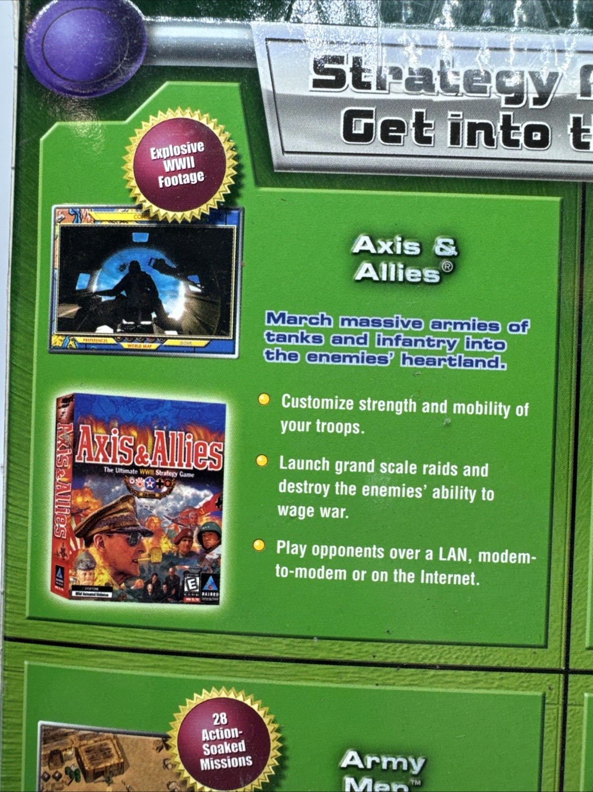 Vintage 2001 Strategy: Hall of Games 4-Pack Big Box PC Game Software SEALED