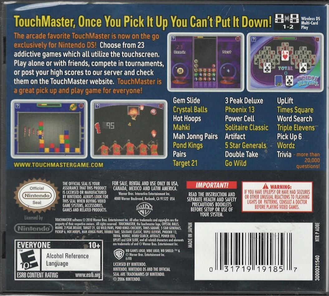 Touchmaster NDS (Brand New Factory Sealed US Version) Nintendo DS