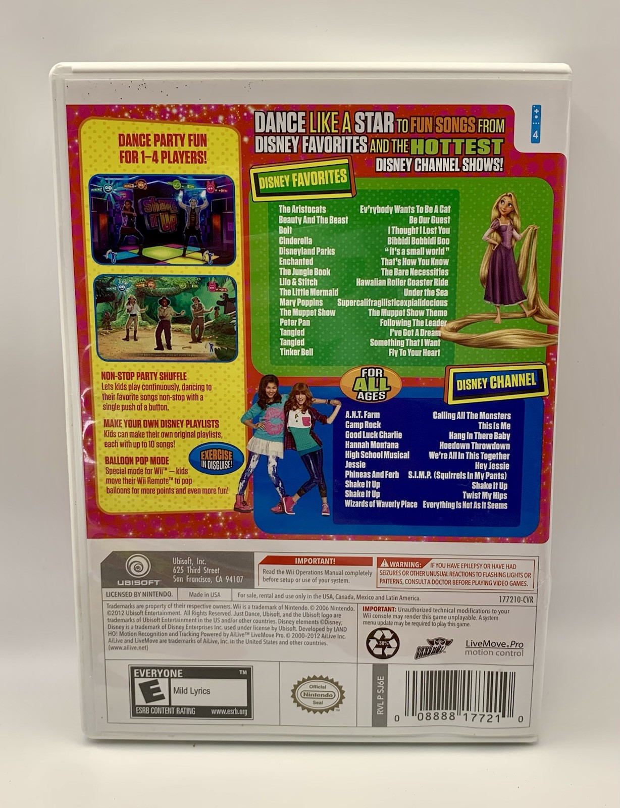 Just Dance Disney Party Nintendo Wii In Box With Manual Game Excellent Condition