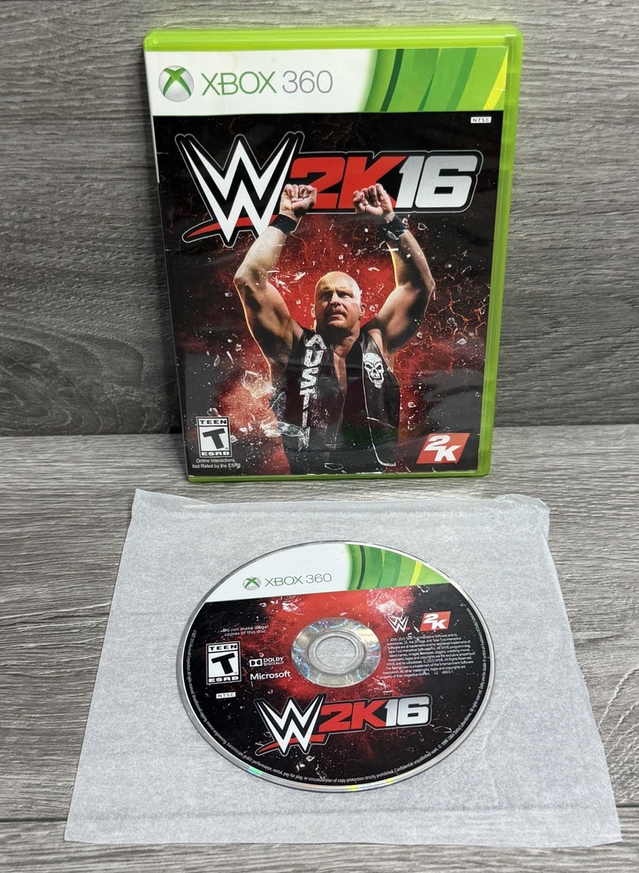 WWE W2K16 VG Refurb + 1yr Warranty NO MANUAL Xbox 360 WWF