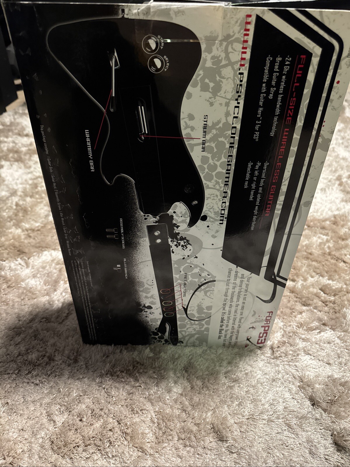 Psyclone Essentials Black Axe Wireless Guitar PlayStation 3/PS3-PSE3300 See Des.