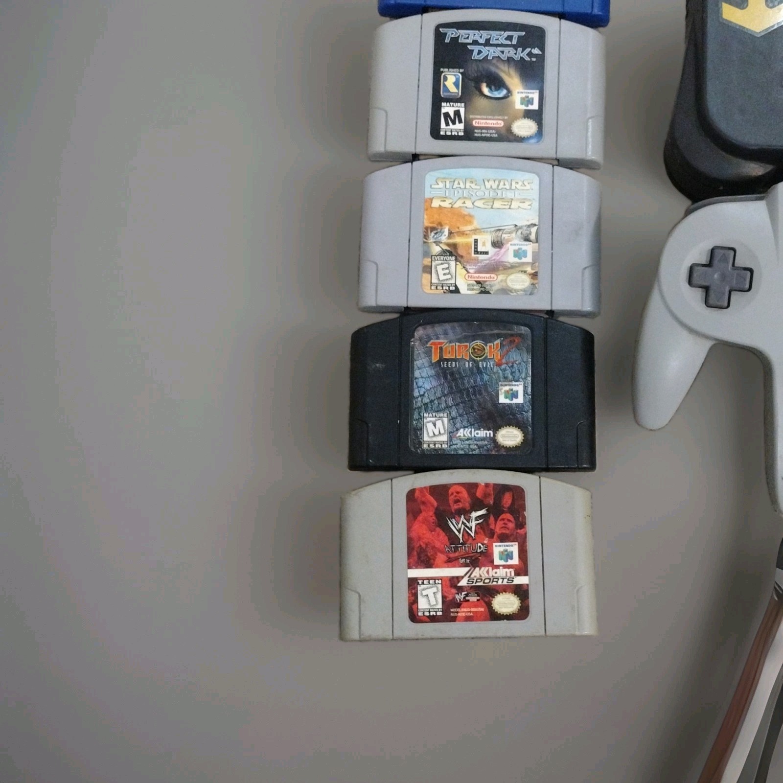 Nintendo 64 Bundle w/ 2 Wired Controllers, Performance Memory Card, Games, Cable