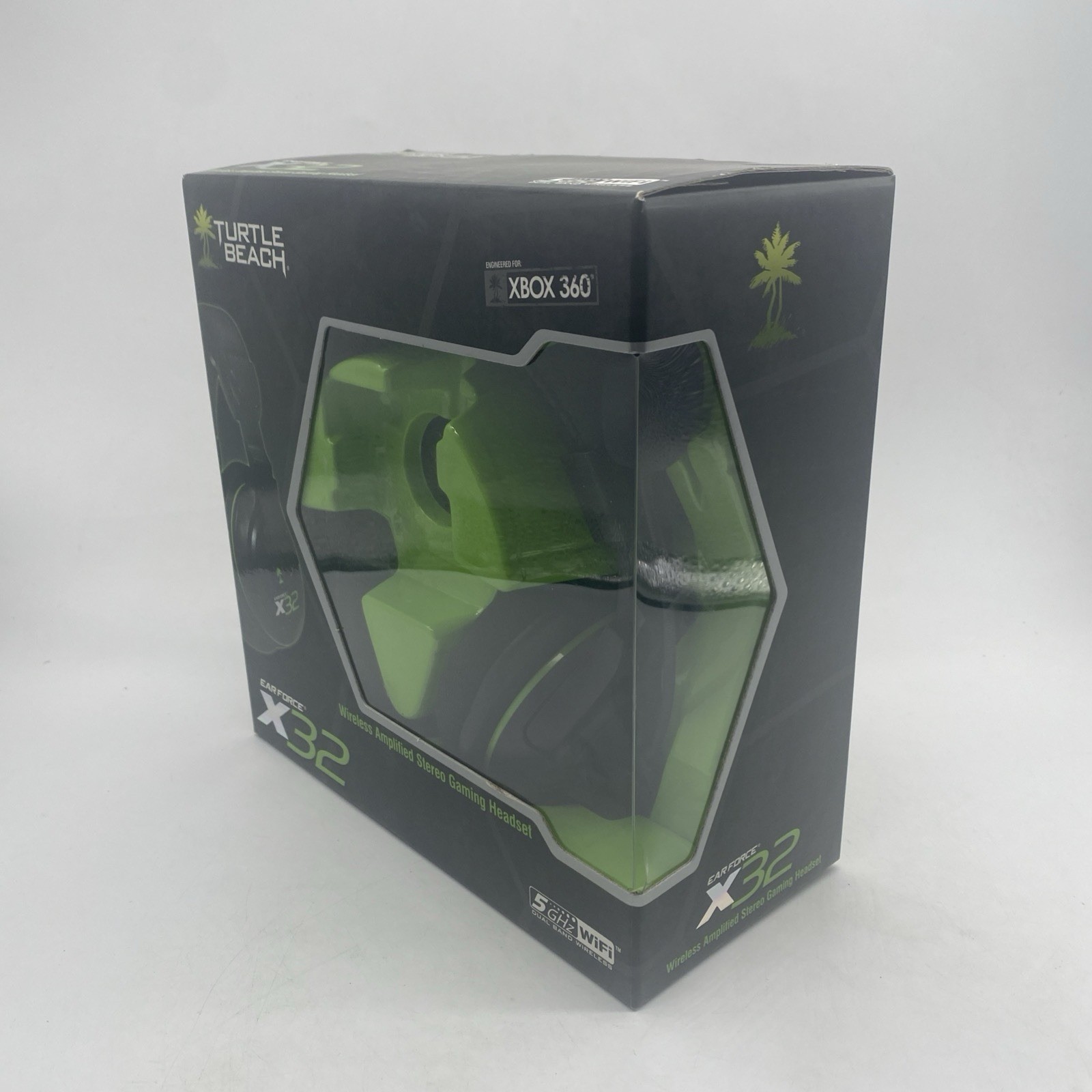 Turtle Beach Ear Force X32 Black Green Headset Microsoft Xbox 360 Missing WiFi
