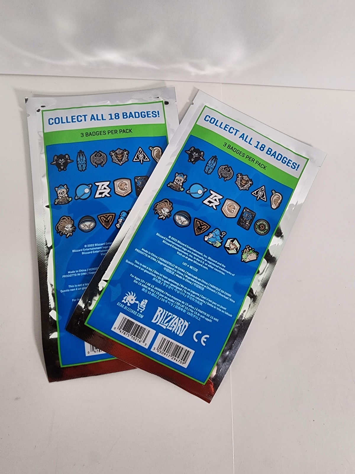 Lot of 2 Blizzard Badge Booster Pack Series 5 – 3 Badges ea – Collect All 18 NEW