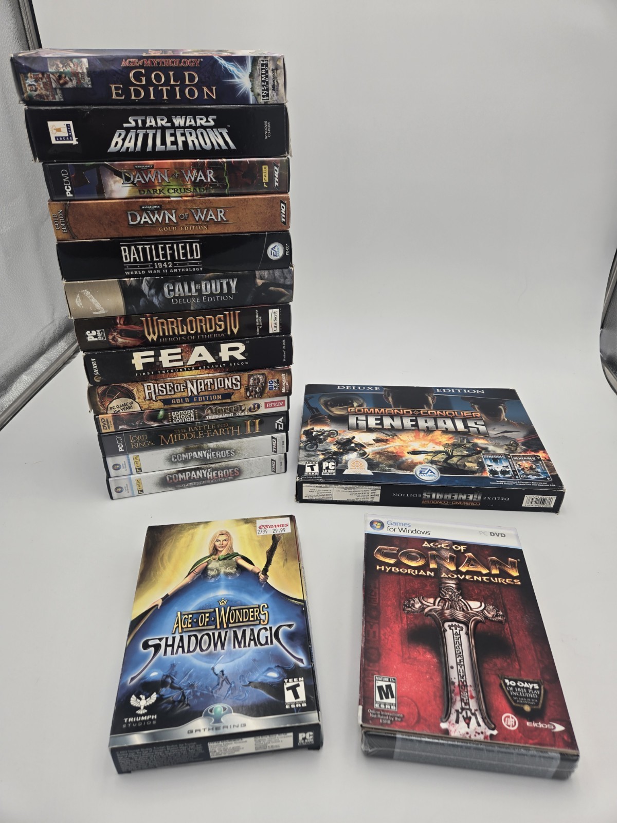 PC BIG BOX LOT Of 16 / NICE Collection Popular Titles.. Sealed & Used