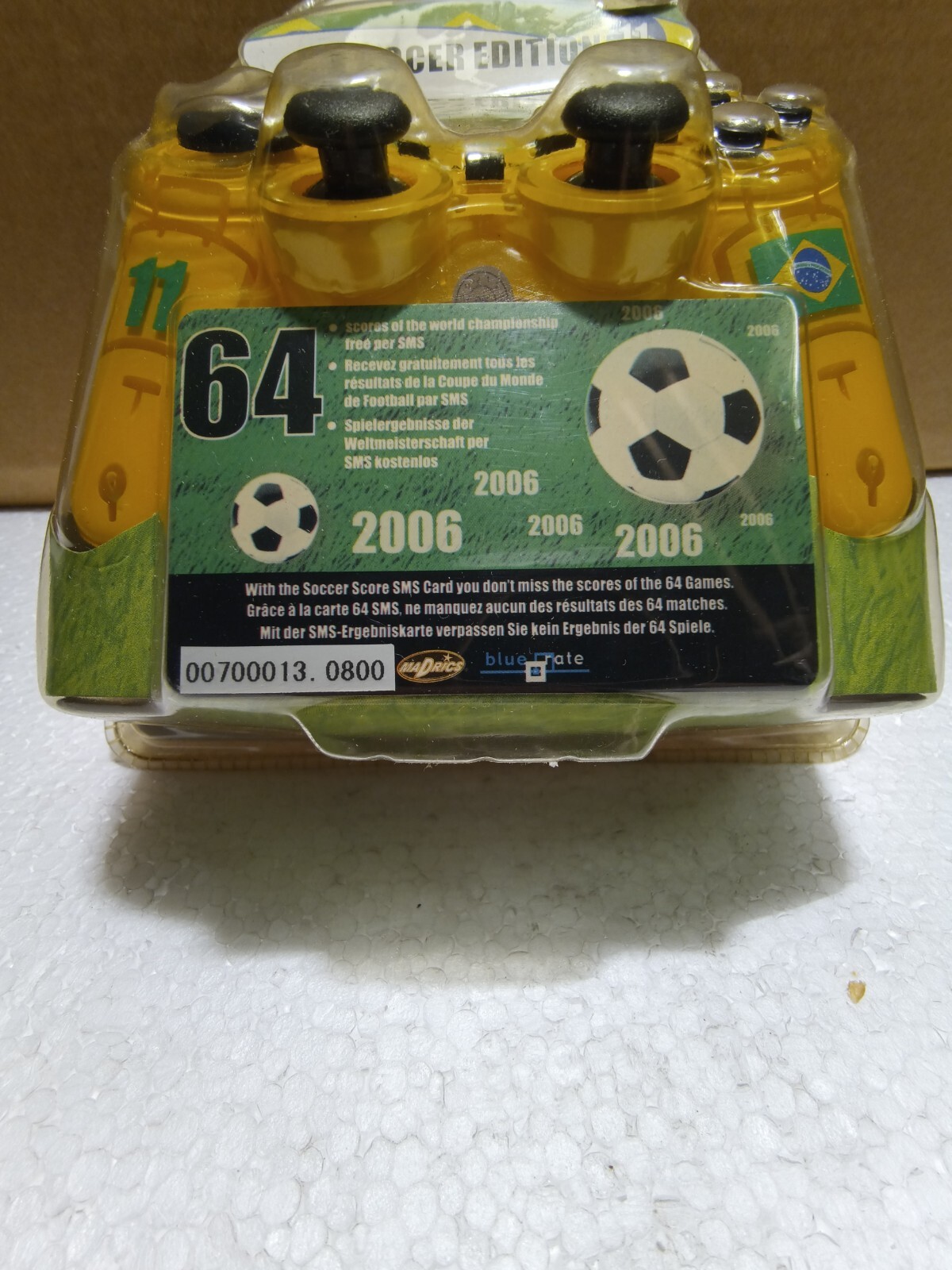 PlayStation 2 Controller Soccer Edition Brazil 2006, Factory Sealed, NEW, RARE!