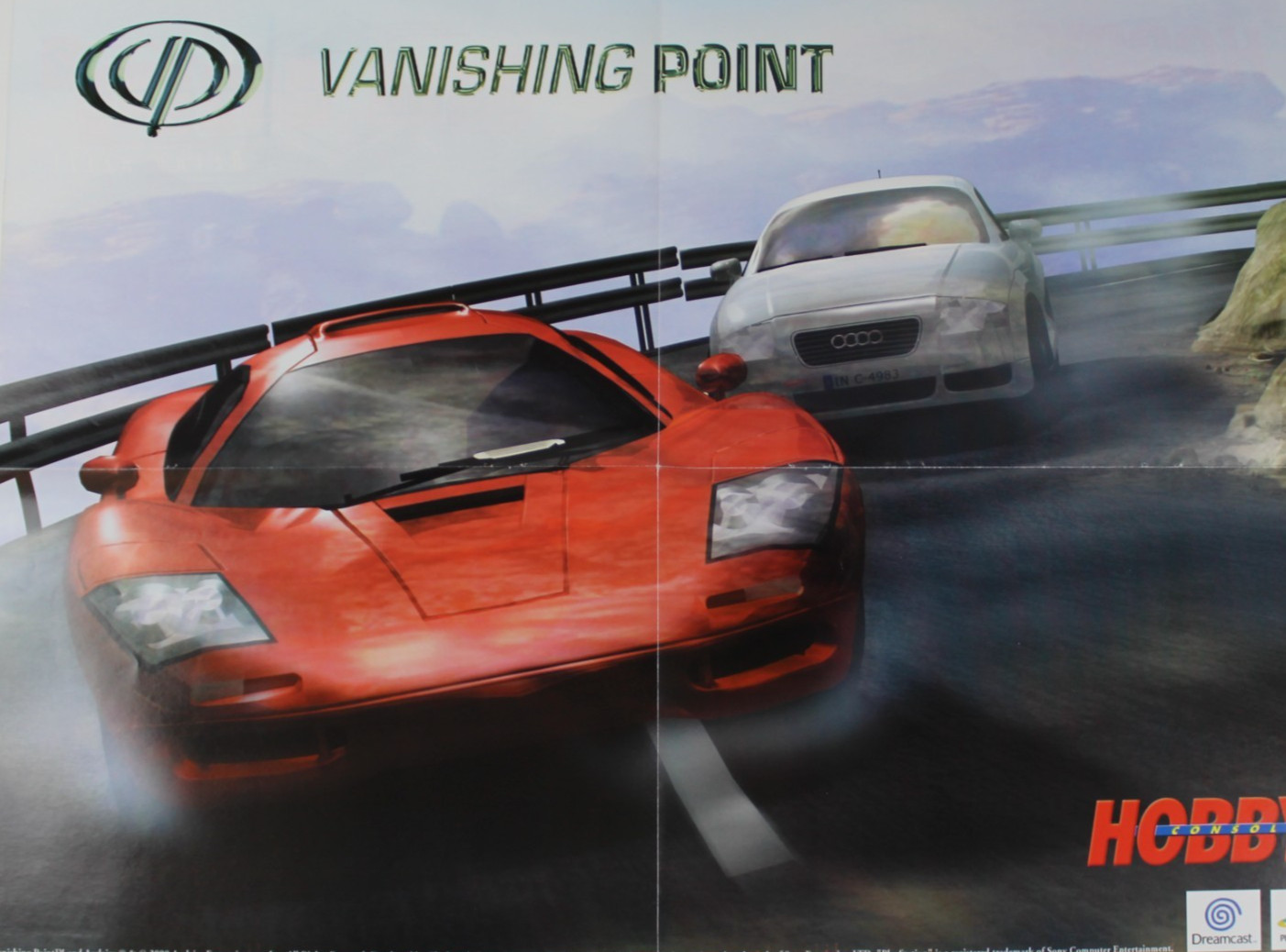 2001 VANISHING POINT Double-Sided Poster 22.5″ x 17″ (57 x 53 cm.) Spain Vintage