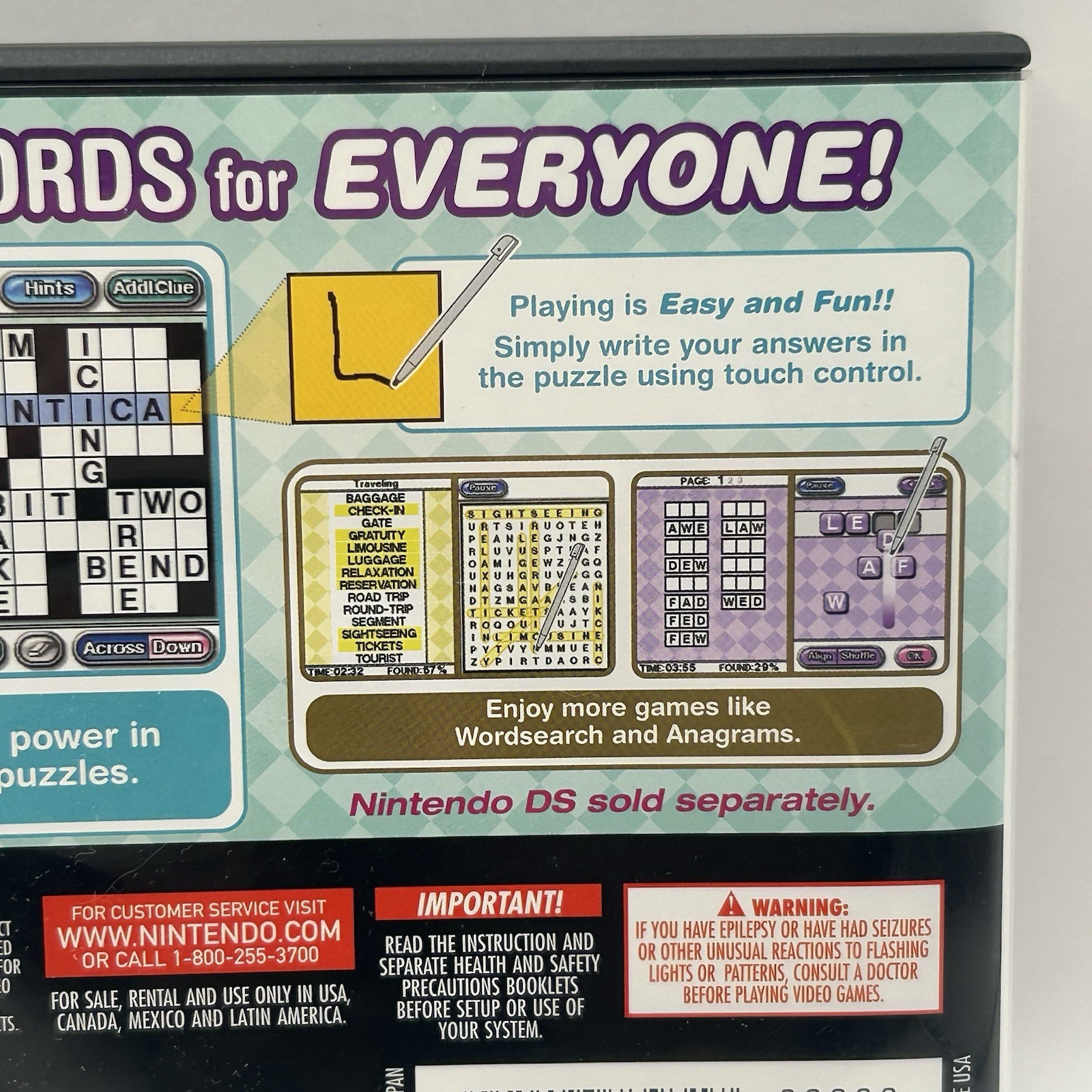 Crosswords DS (Nintendo DS, 2008) Complete