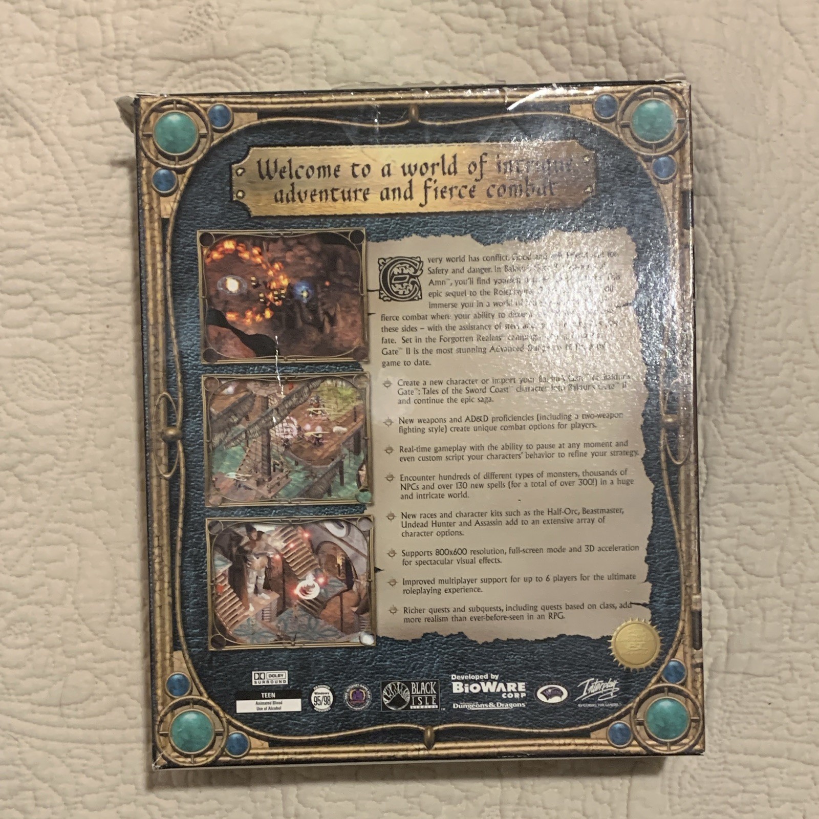 Interplay Baldur’s Gate II: Shadows of Amn (PC) Big Box + Manuals Map Discs
