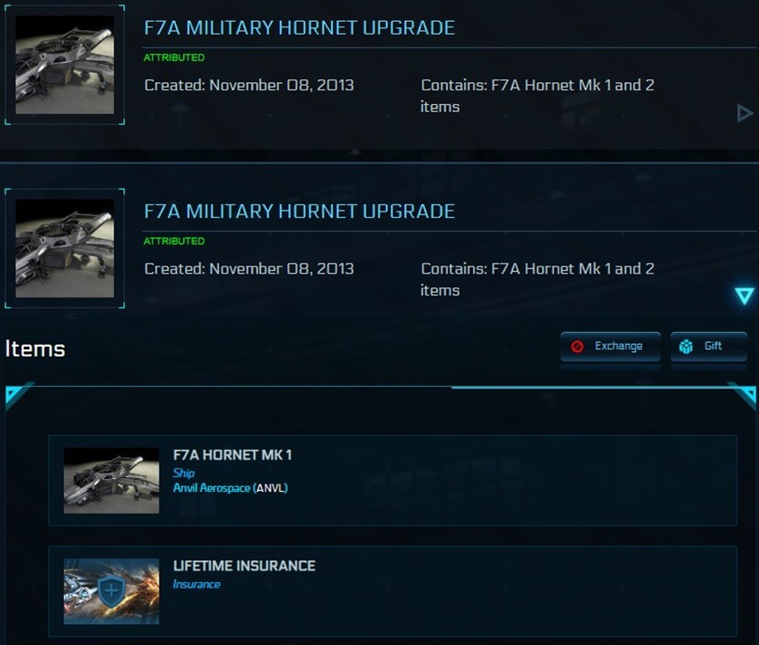 STAR CITIZEN – Anvil F7A Military Hornet with LTI (SUPER RARE)