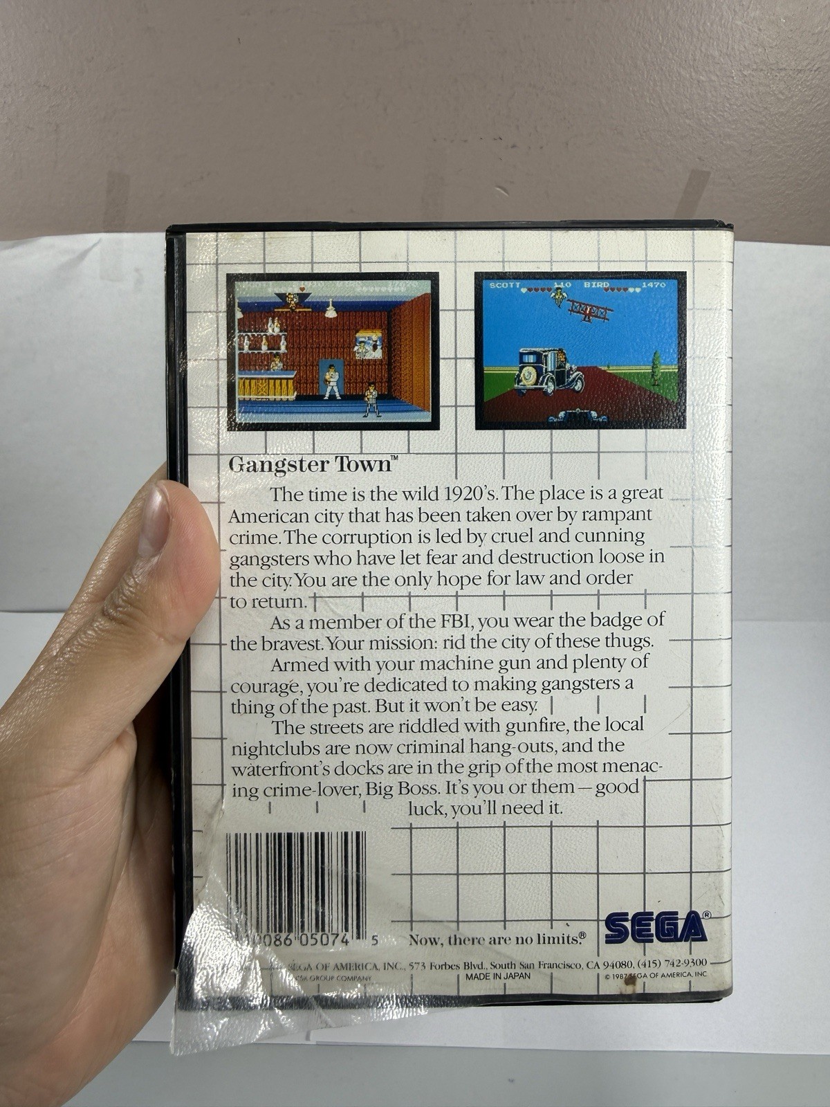 Gangster Town (Sega Master System, 1987) Complete CIB TESTED!