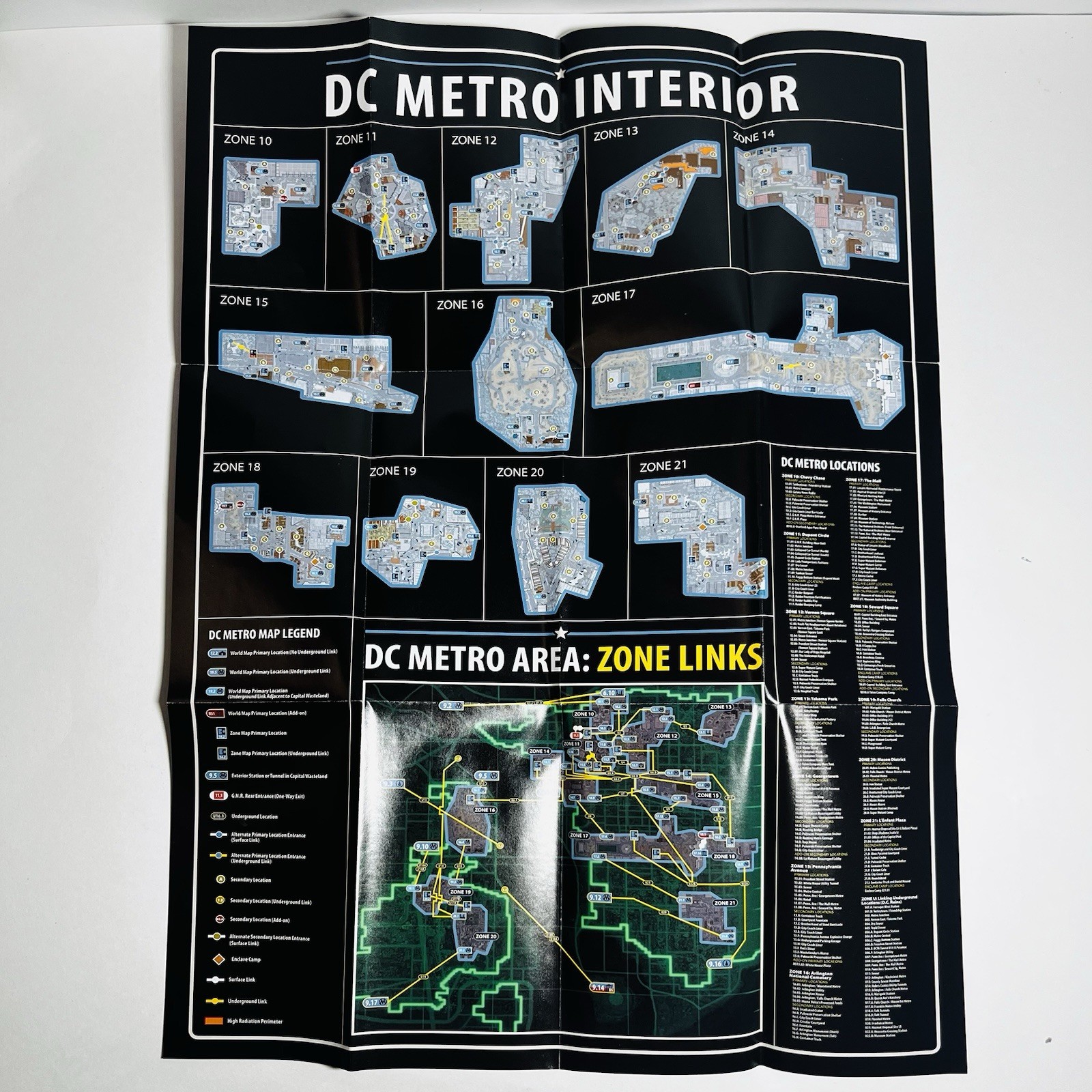 Fallout 3 The Capital Wasteland / DC Metro Interior Map