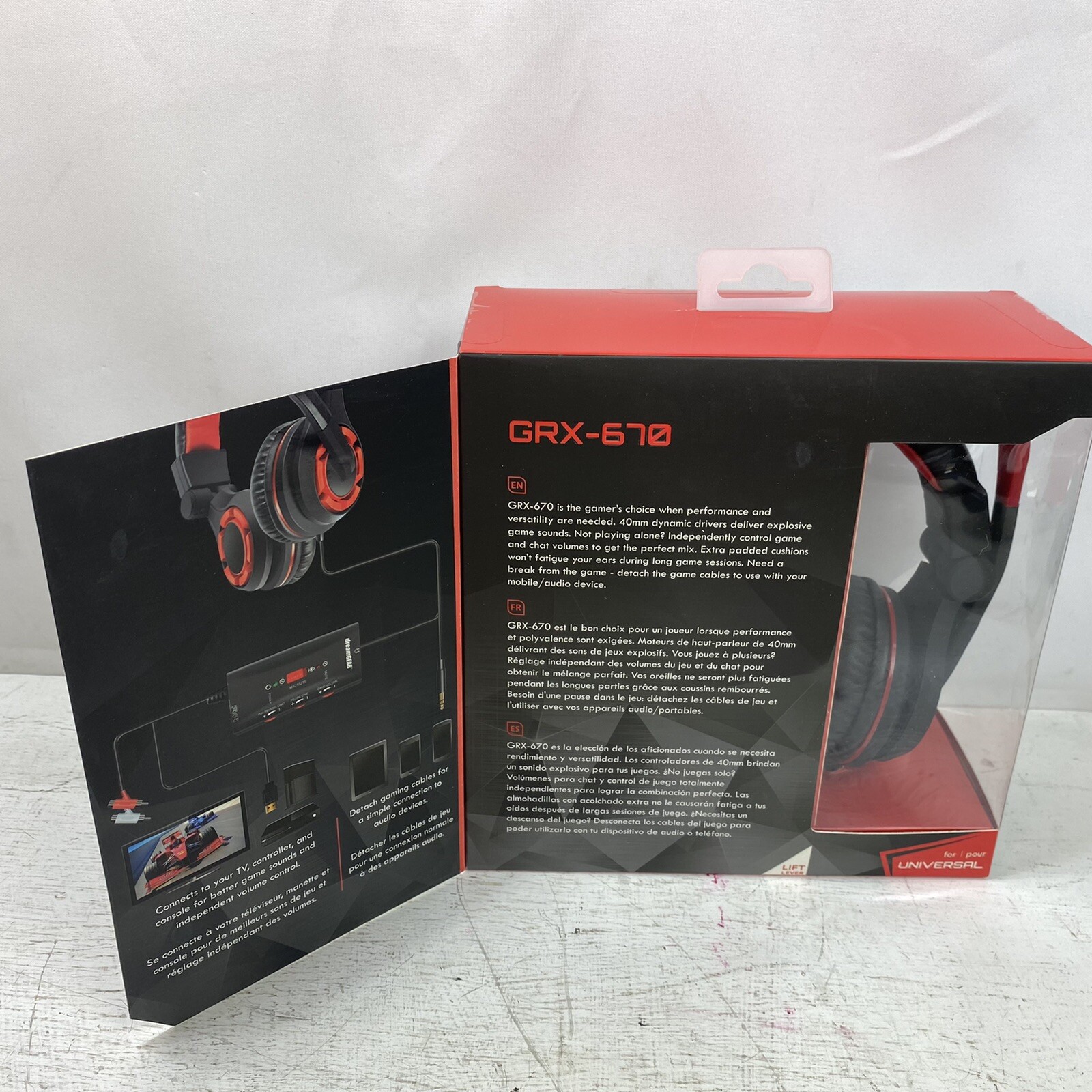 DreamGEAR Universal GRX-670 Gaming Headset NEW Sealed Red Black Amplified Wired