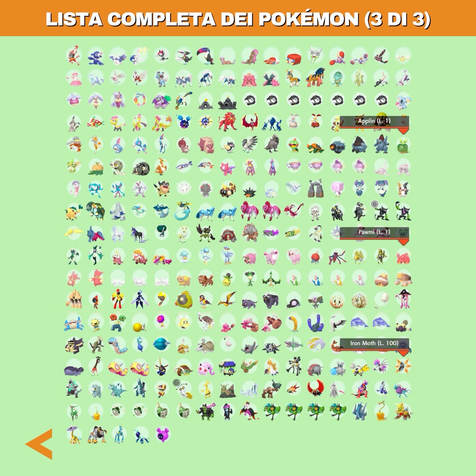 Pokémon HOME Shiny Living Dex Scarlatto Violetto Pokedex completo Tutti Paldea