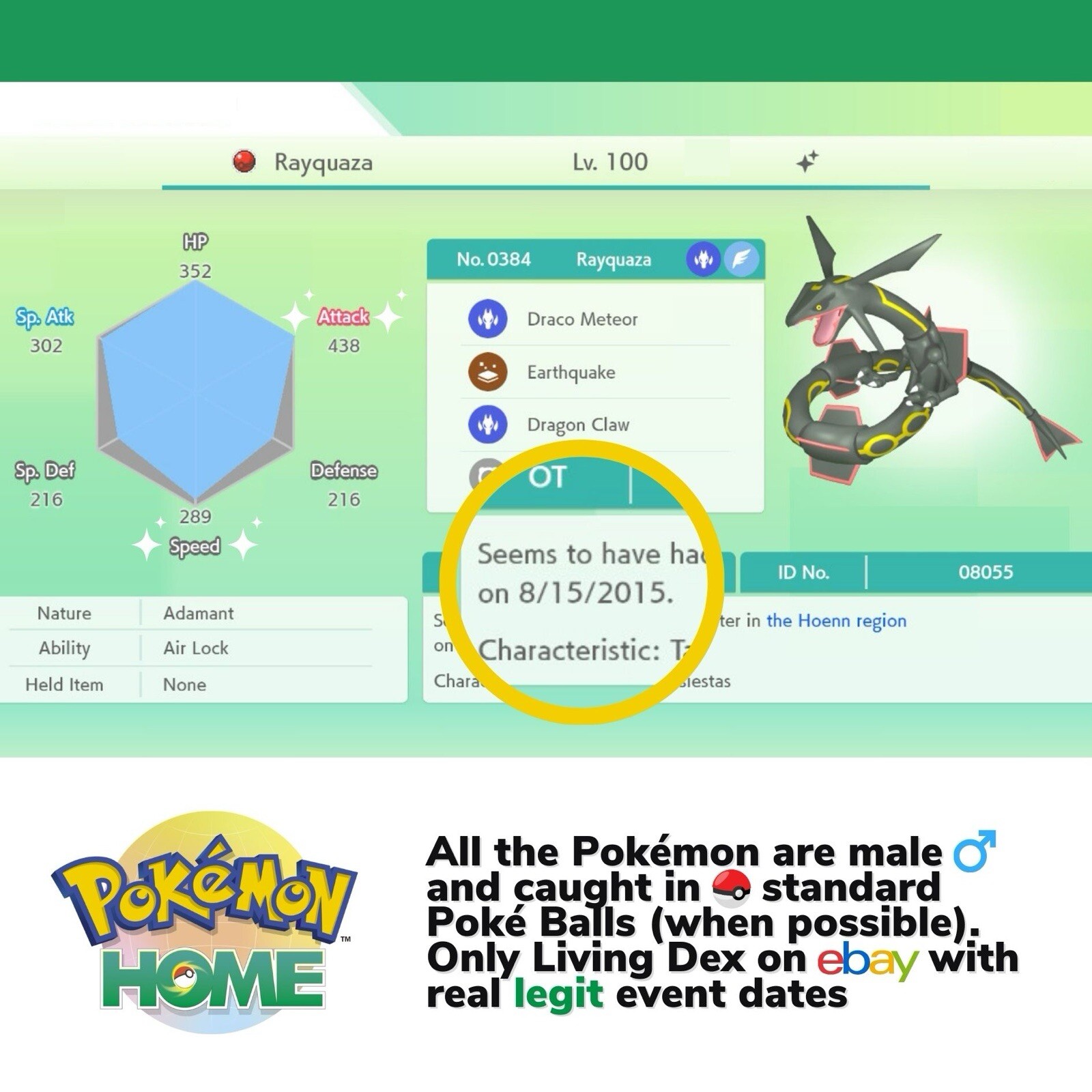 Pokémon HOME Gen 1-7 Shiny Living Dex Complete Pokedex up to Zeraora 2017 Custom