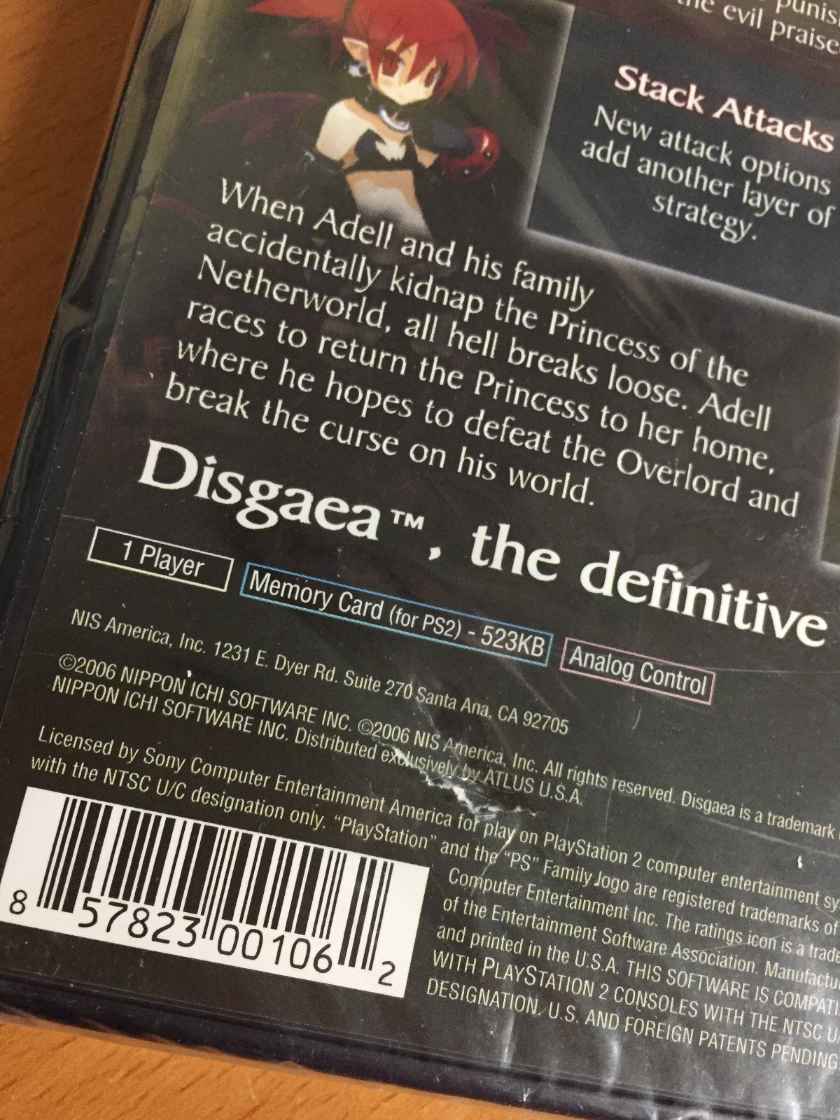 NEW sealed DISGAEA 2 Cursed Memories PLAYSTATION 2 ps2 RPG Tactical NIS AMERICA