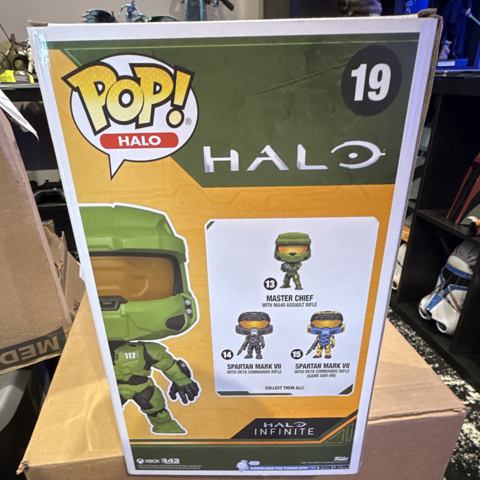 Funko Pop! Halo Vinyl Figure Lot Glows in Dark Master Chief Buck Weapon Escharum