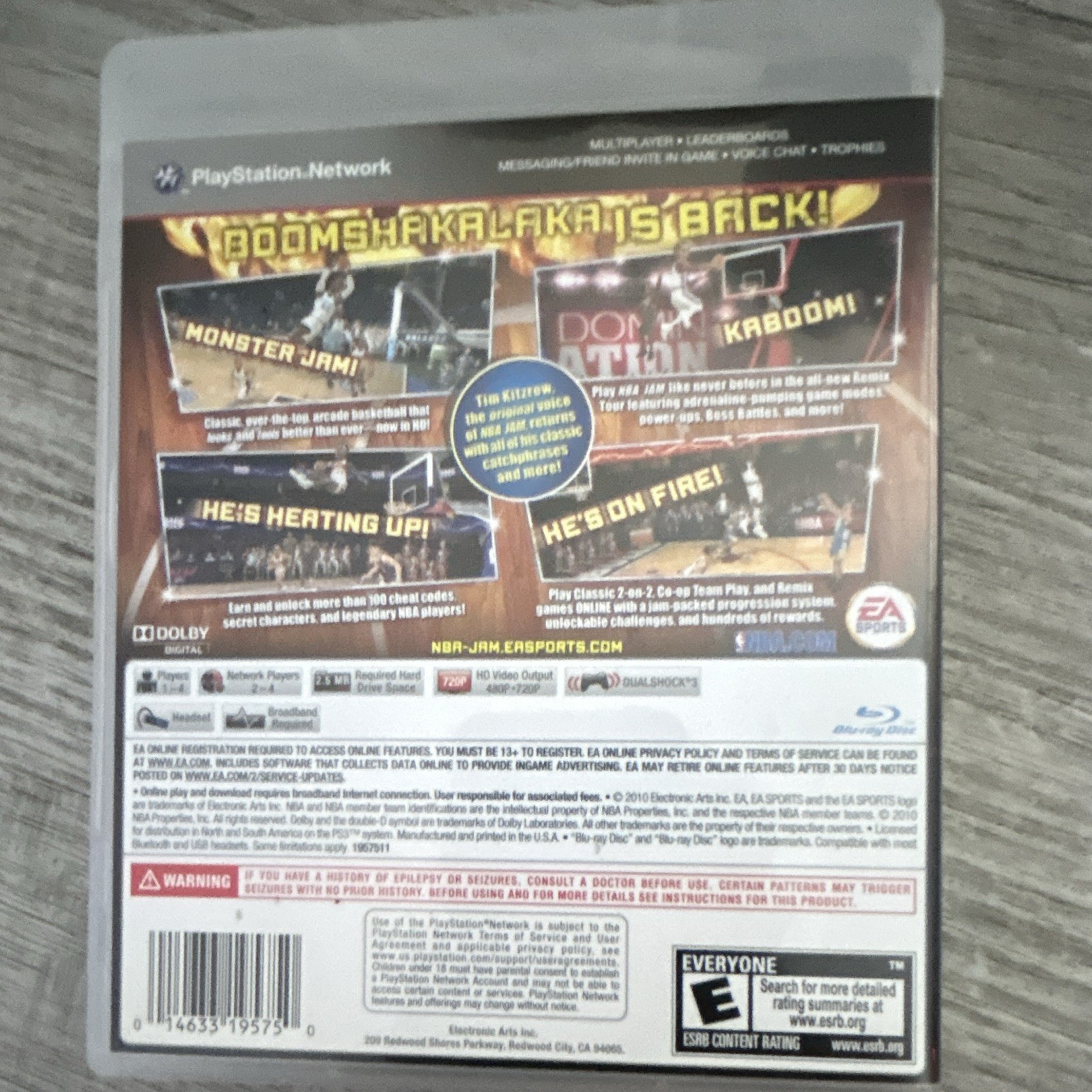 EA SPORTS NBA Jam PS3 E-Everyone 2010 NTSC-U/C Multiplayer Online Trophies