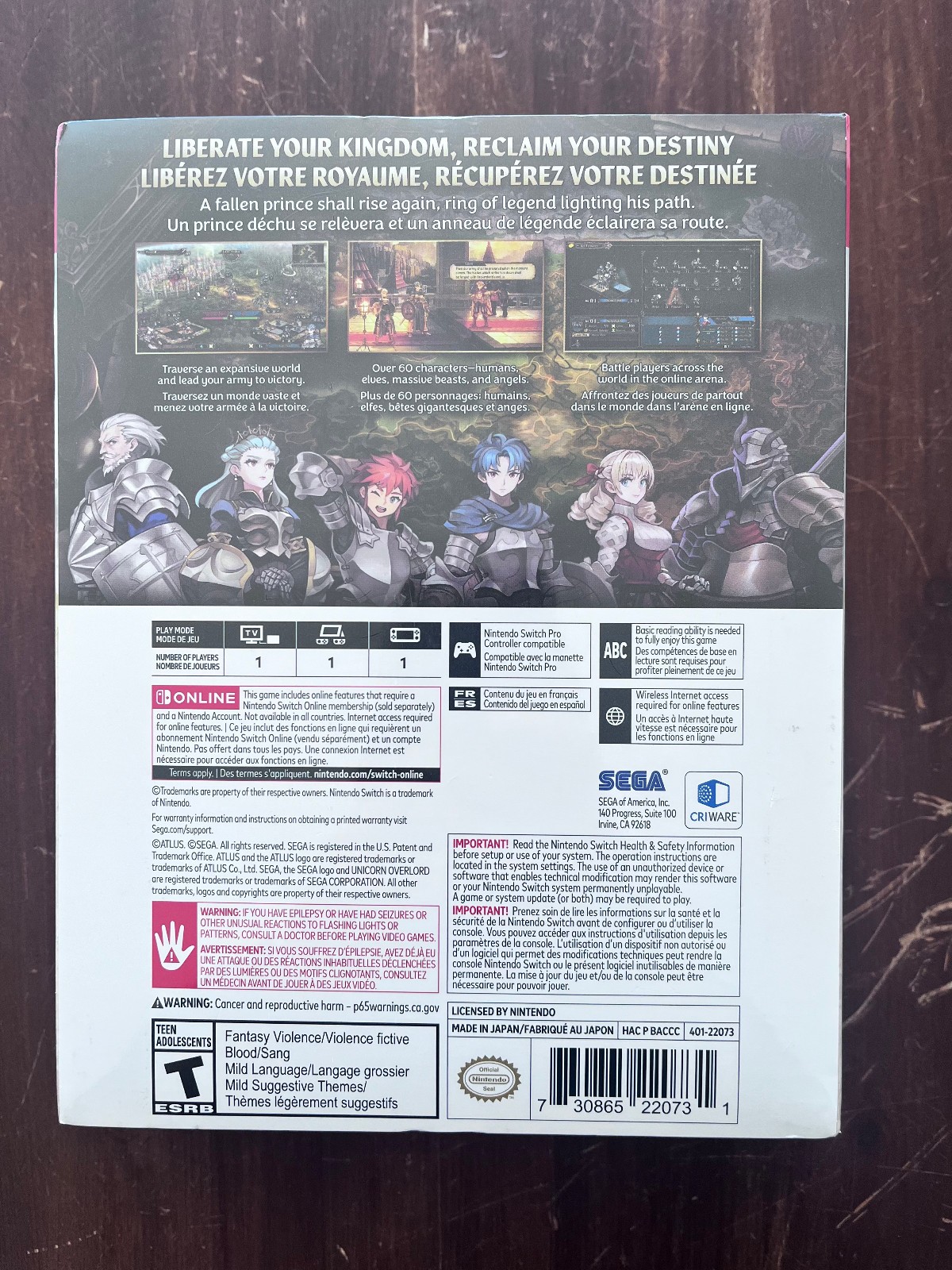Nintendo: Unicorn Overlord Collector’s Edition (Monarch Edition) [Please Read]