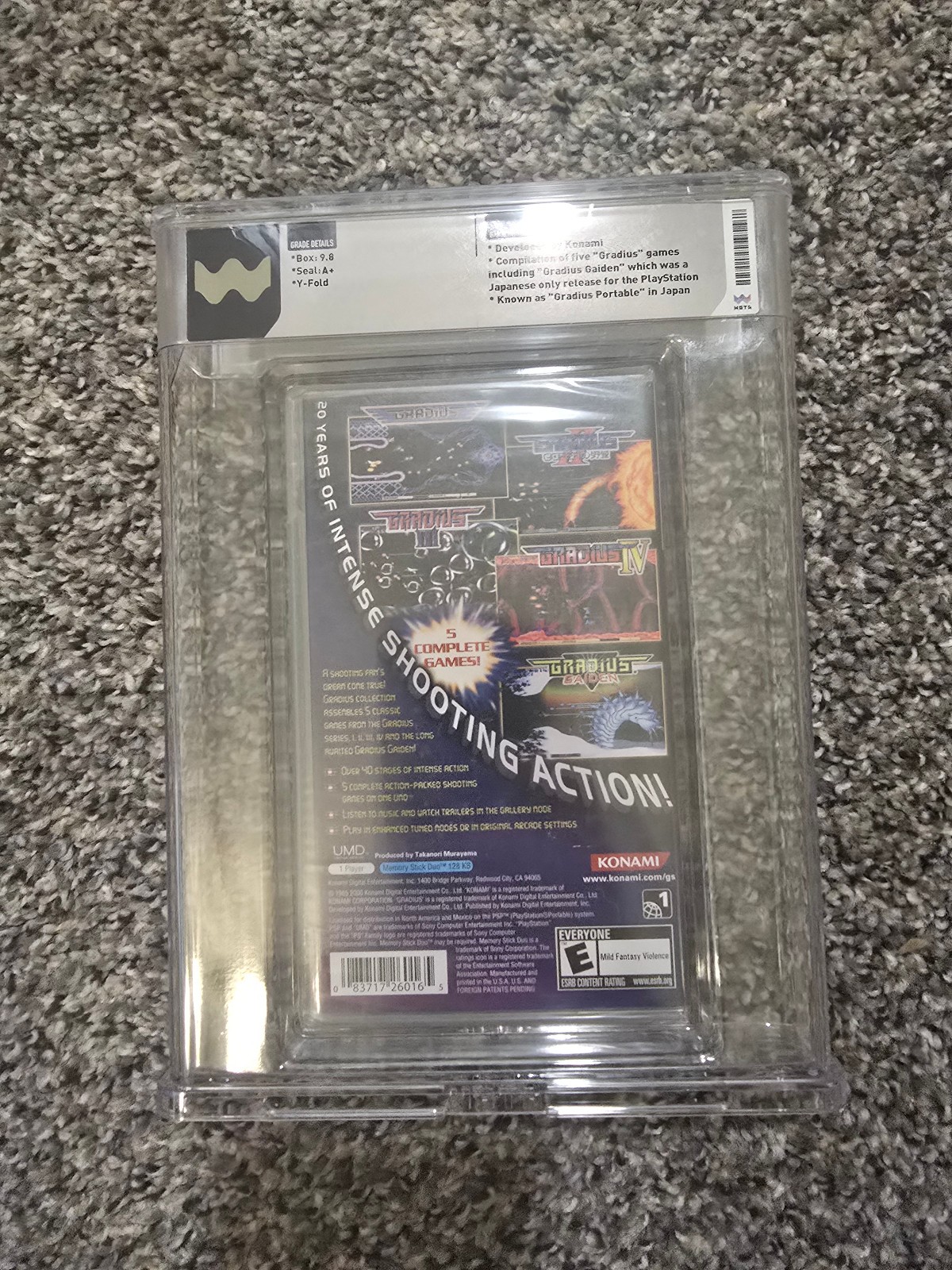 Gradius Portable PSP TOP OF THE POP Wata-Same as PSA 9.8 A+ Not CGC/VGA