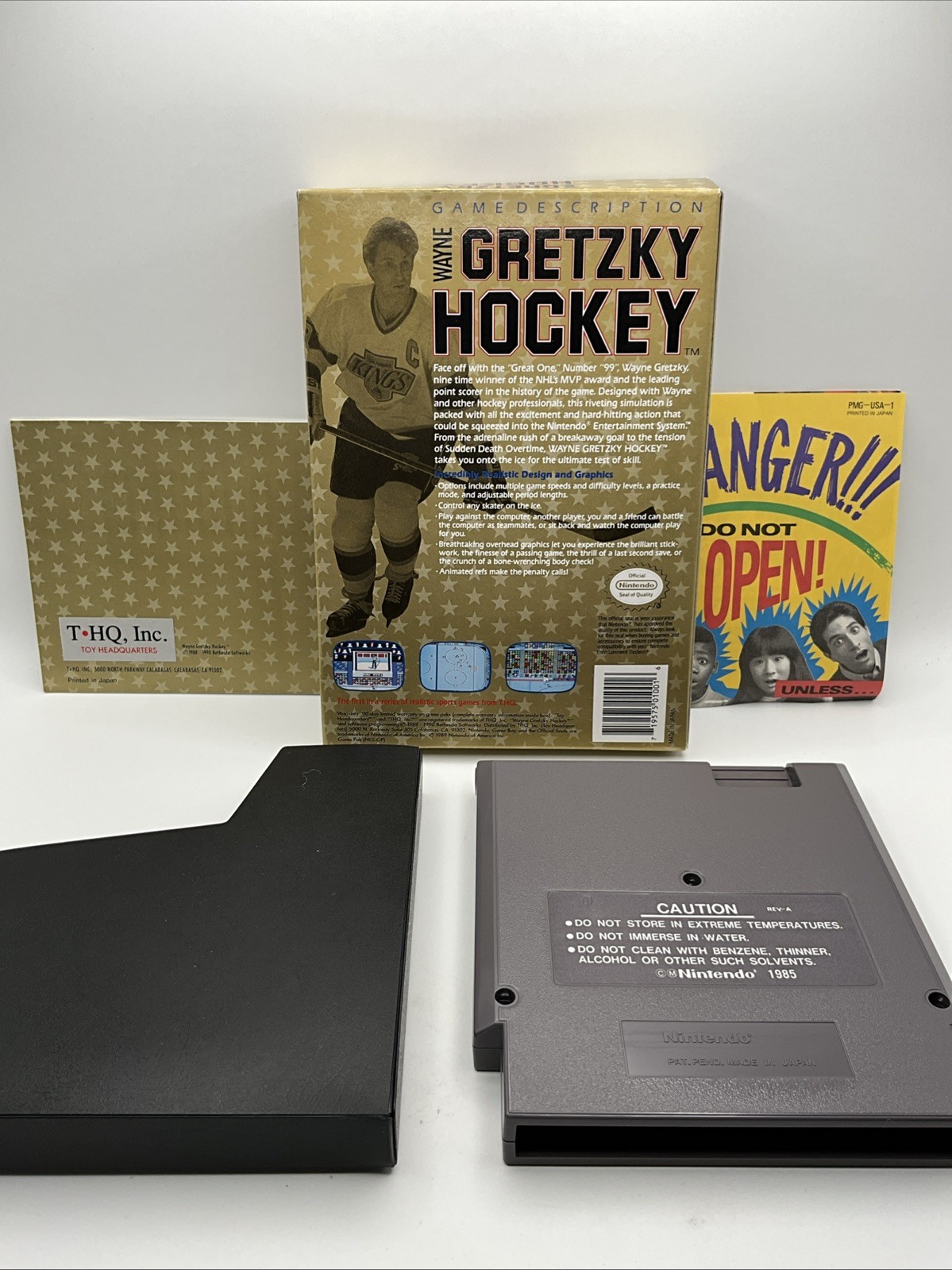 oval seal Wayne Gretzky Hockey WHITE JERSEY complete in box nintendo nes MINT