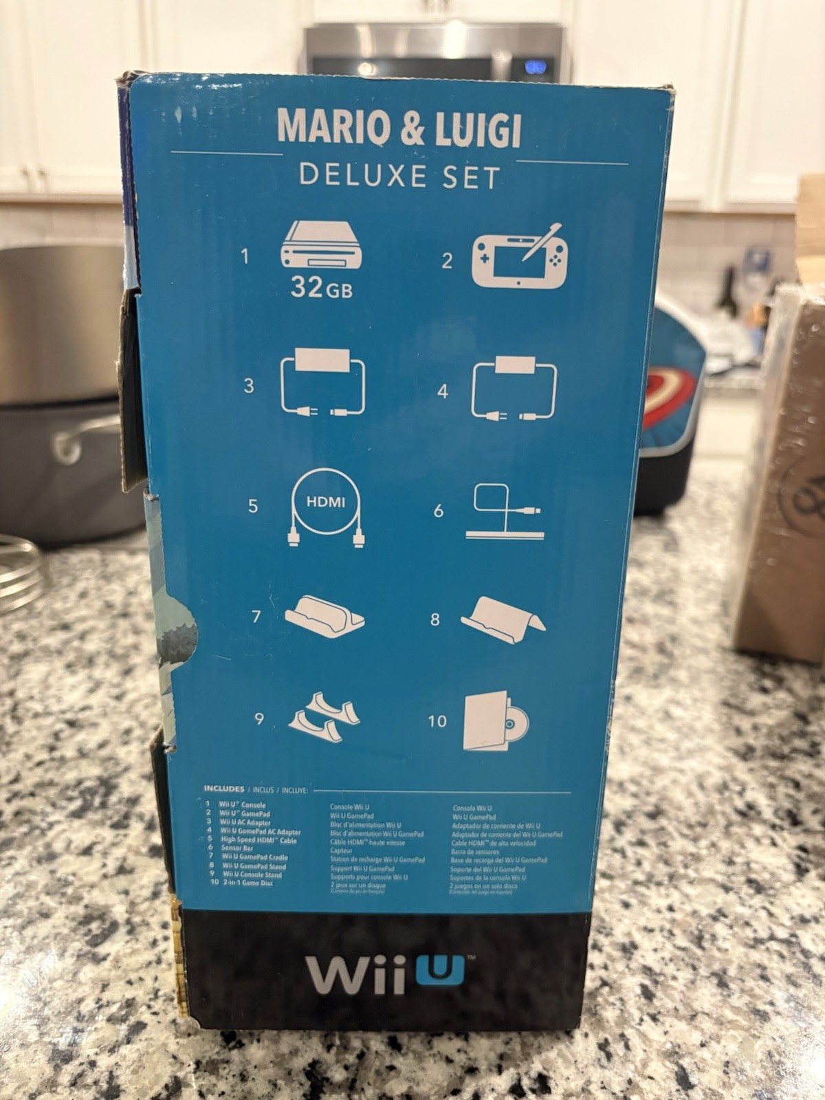Nintendo Wii U with Mario & Luigi Deluxe Set Box 32GB (TESTED)