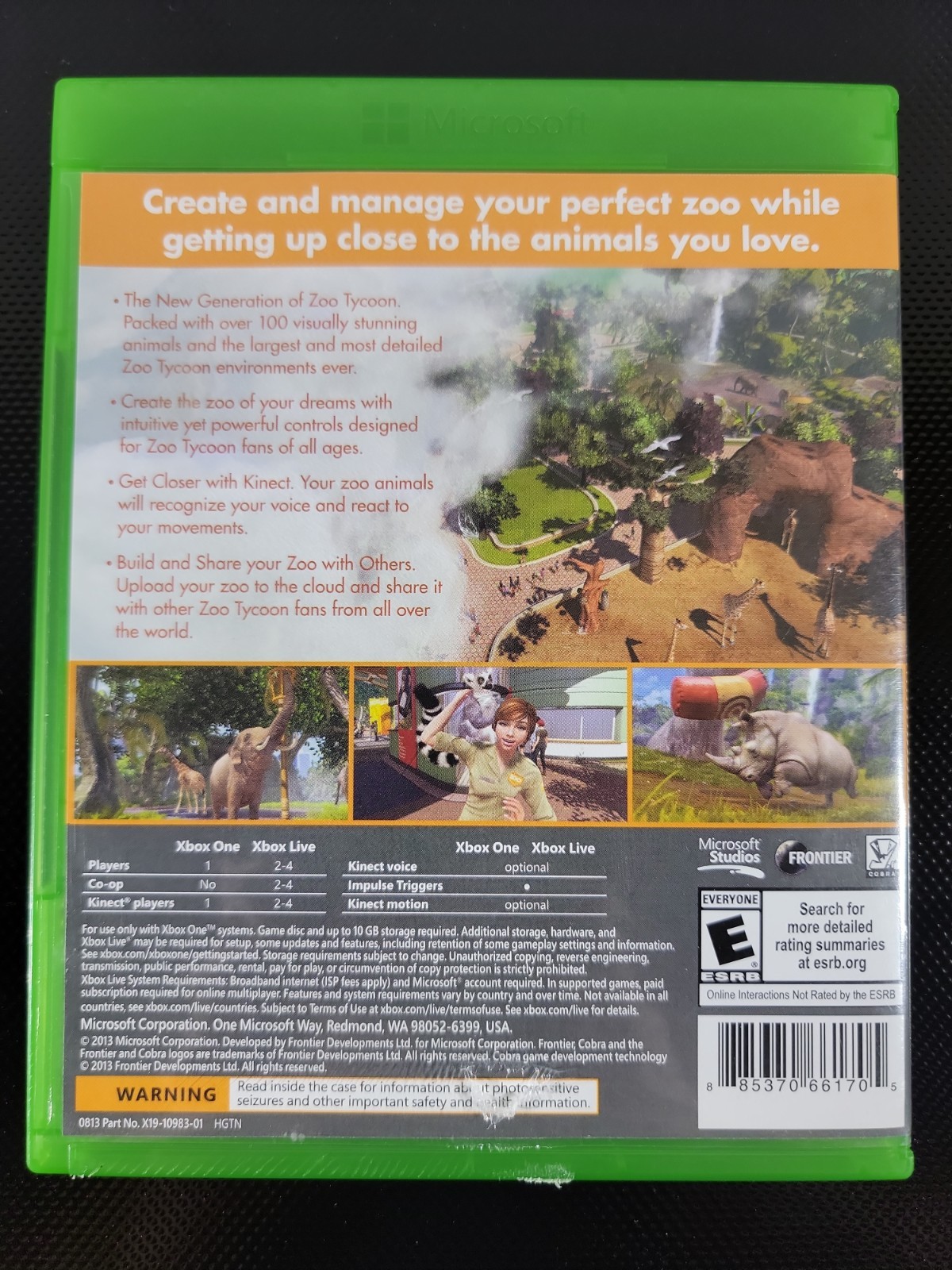 Zoo Tycoon Simulation Game Microsoft Xbox One
