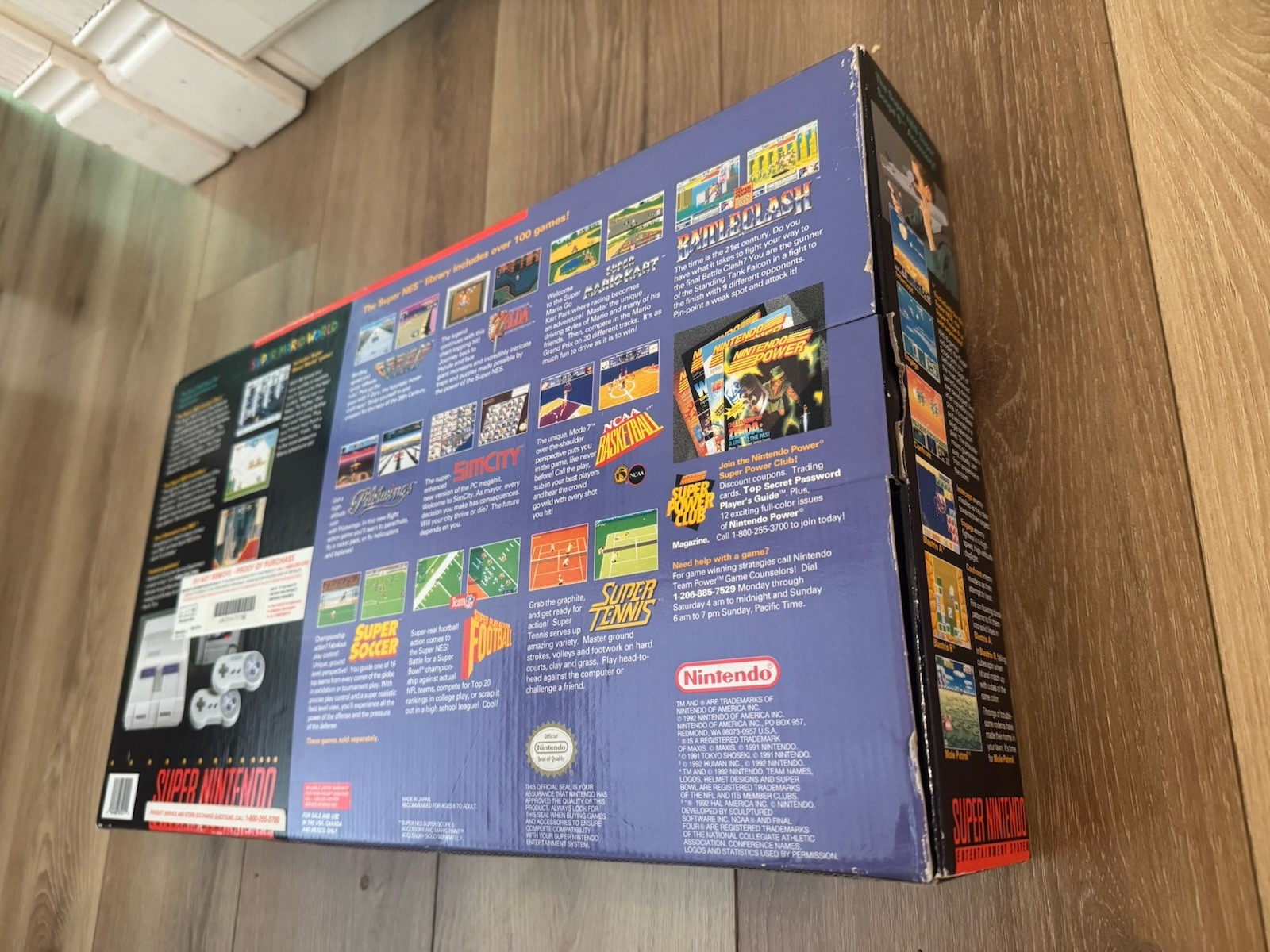 SNES SUPER NINTENDO SUPER MARIO KART CONSOLE SET CIB *Excellent Condition*