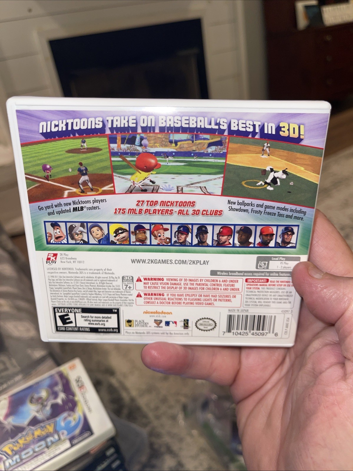 Nicktoons MLB 3D (Nintendo 3DS, 2012) Complete W Manual Tested Free Ship