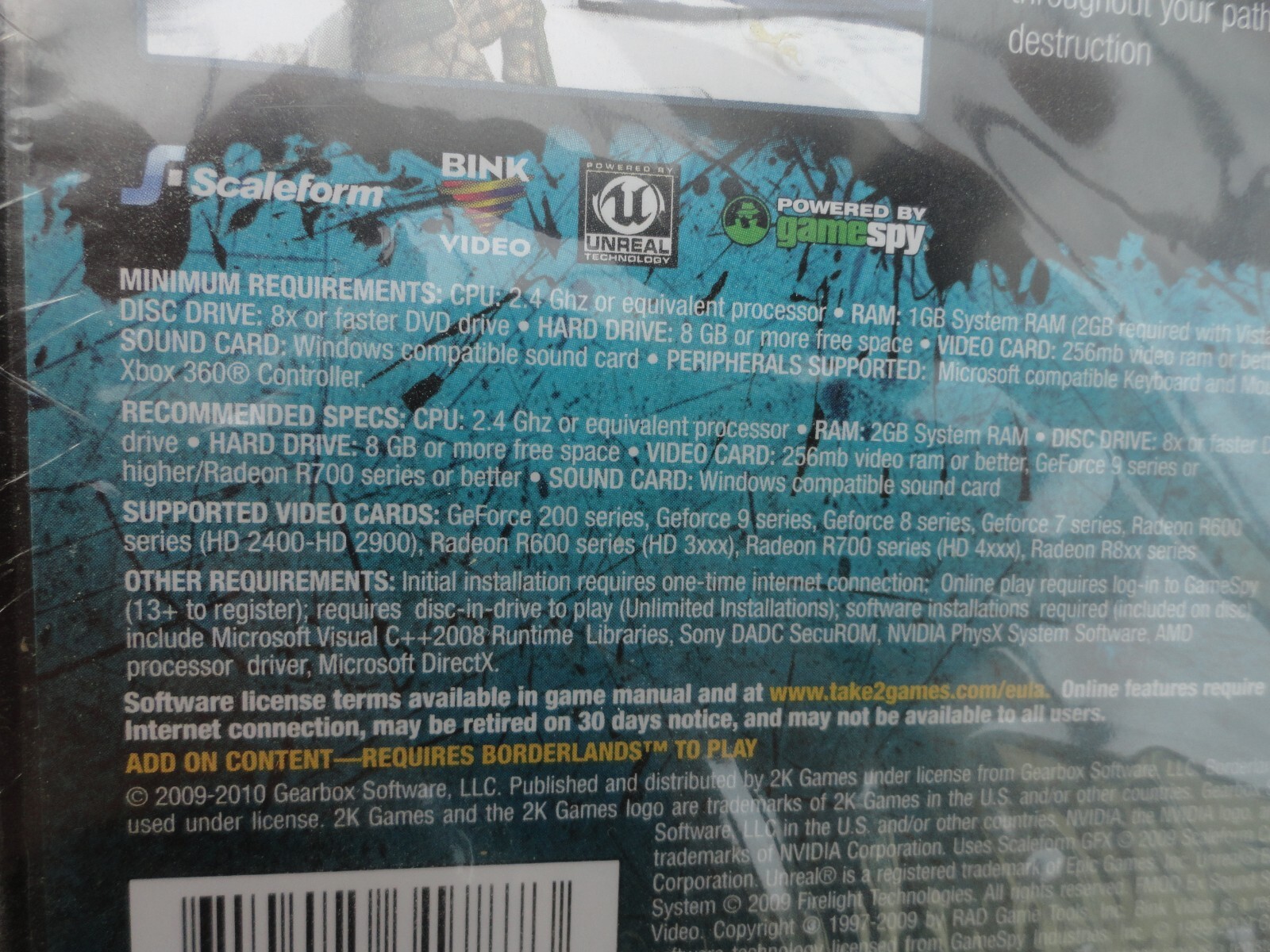 Borderlands Double Game Add-On Pack Zombie Island of Dr Ned & Mad Moxxi’s PC DVD