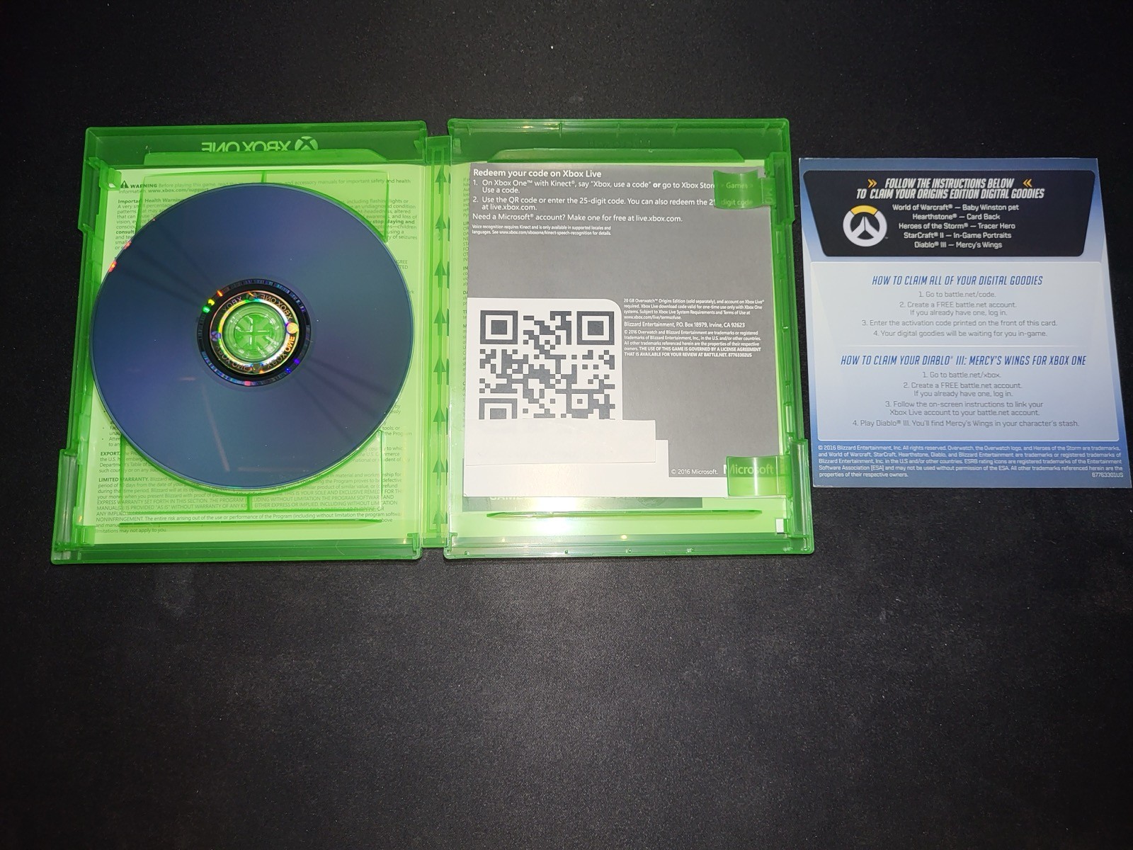 Overwatch Origins Edition Microsoft Xbox One LN PERFECT CIB+Widowmaker Skin DLC!