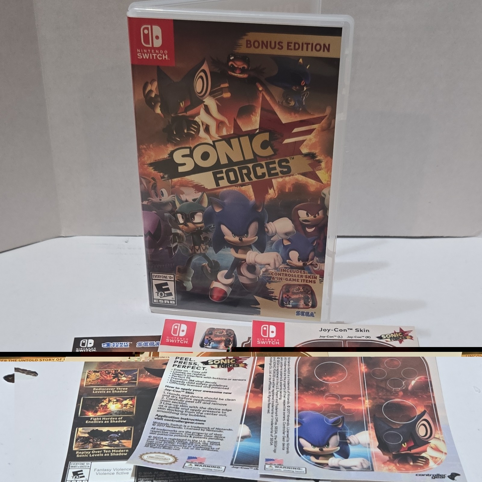 Sonic Forces Bonus Edition Nintendo Switch w Joy-Con Skin