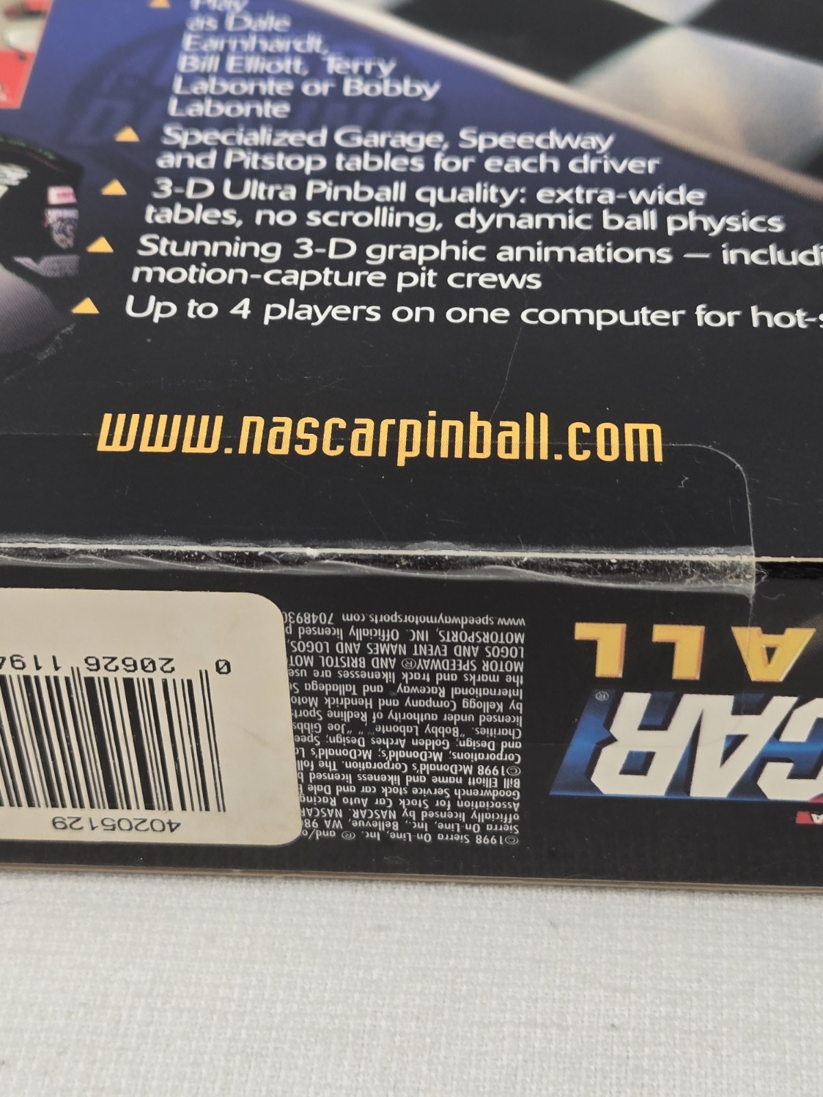 Vintage NASCAR Pinball Factory Sealed