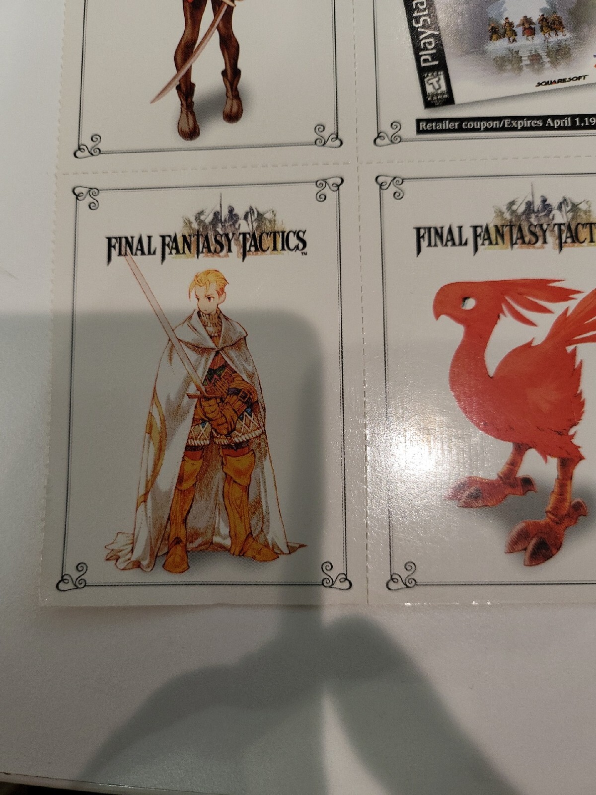 Final Fantasy Tactics Sony PlayStation PS1 1997 1998 Uncut Sheet Super Rare