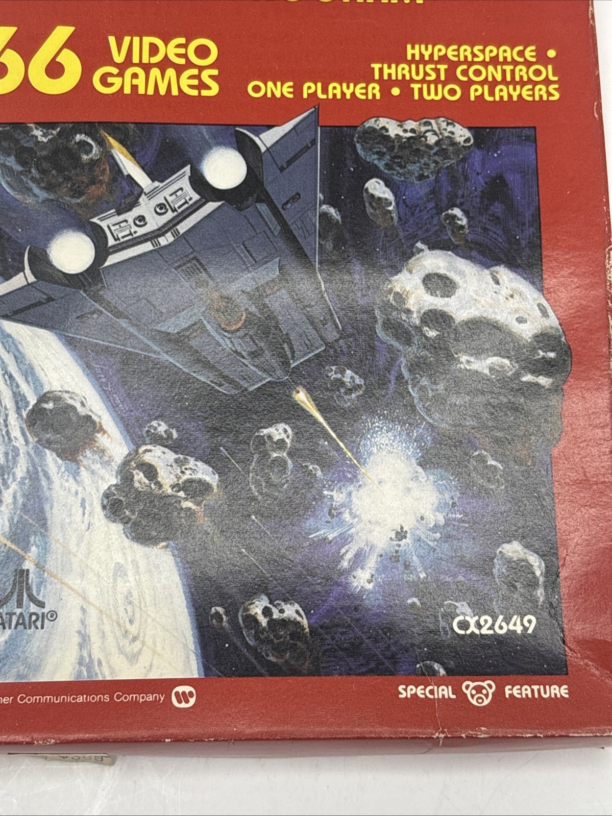 Atari 2600 1981 ASTEROIDS Video Game FACTORY SEALED Missing Outside Plastic Seal