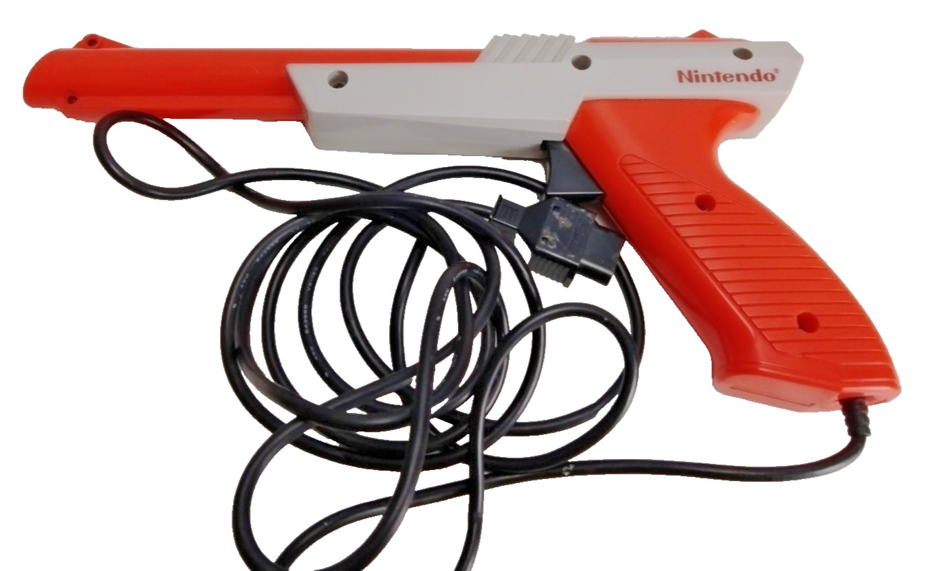 Nintendo NES Zapper Light Gun Orange Gray OEM NES-005 Controller Untested