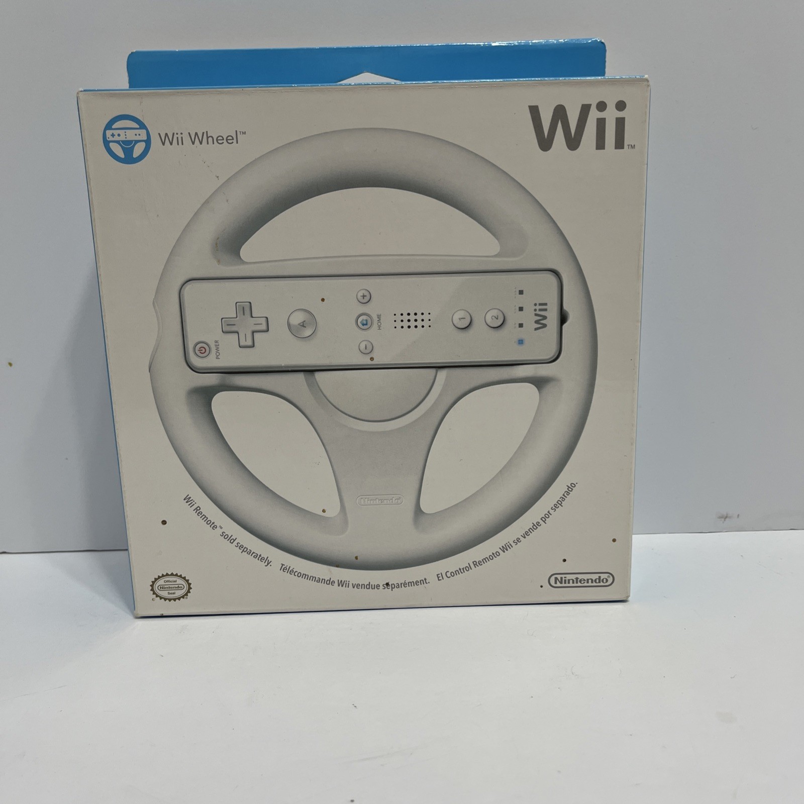 Official Nintendo White Wii Wheel Wii Remote Controller not included – Open BOX