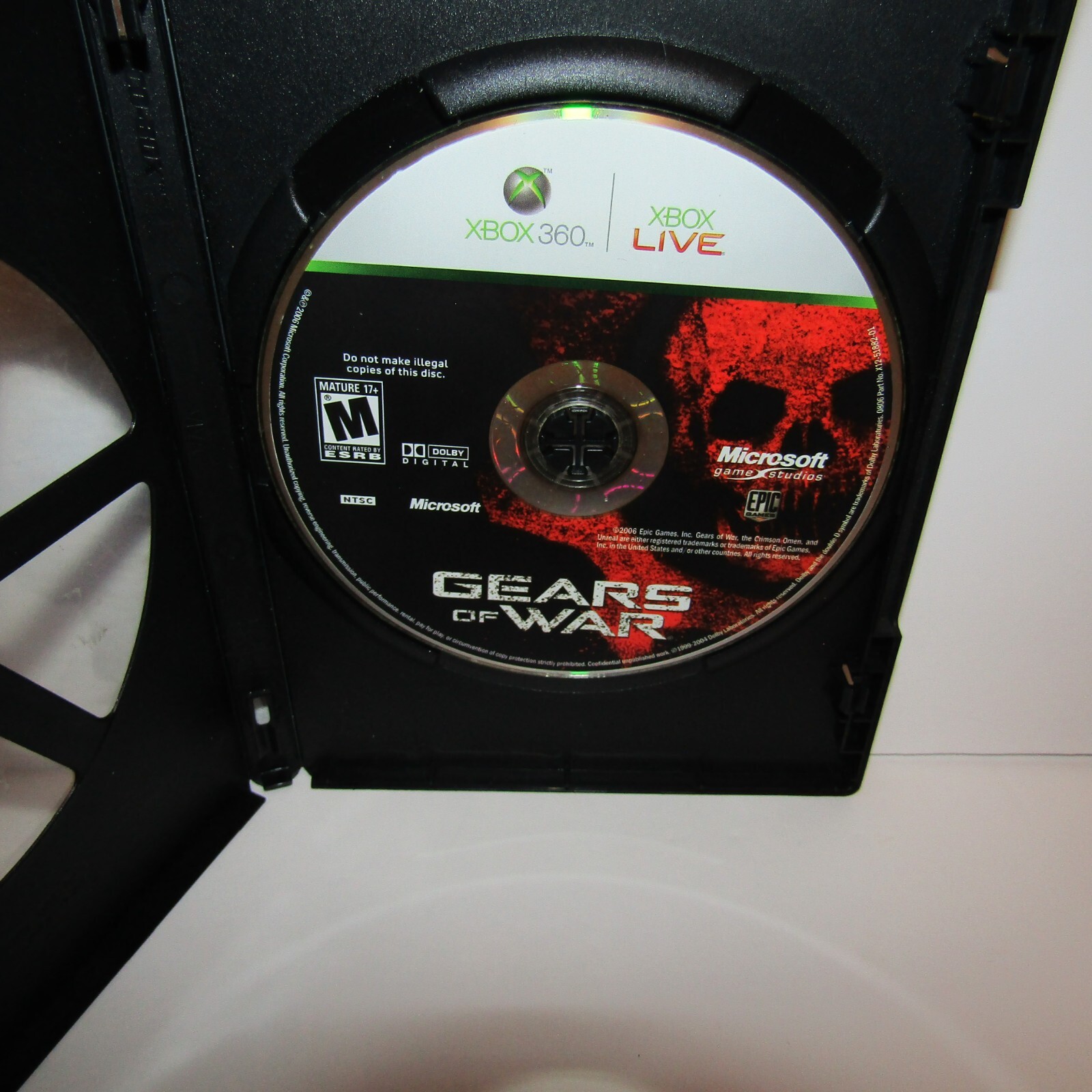 Gears of War Microsoft Xbox 360 Disc Only in Generic DVD Case Tested Scratched