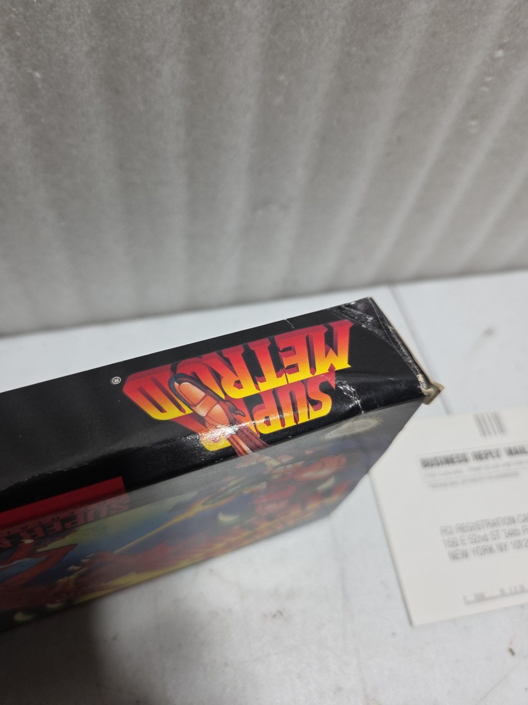 Tested – Super Metroid Super Nintendo SNES Complete In Box CIB (Dmg Box)