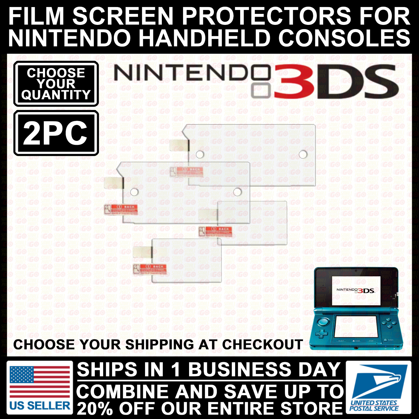 Film Plastic Screen Protector For Nintendo 3DS – Original 3DS – N3DS – 2010/2011