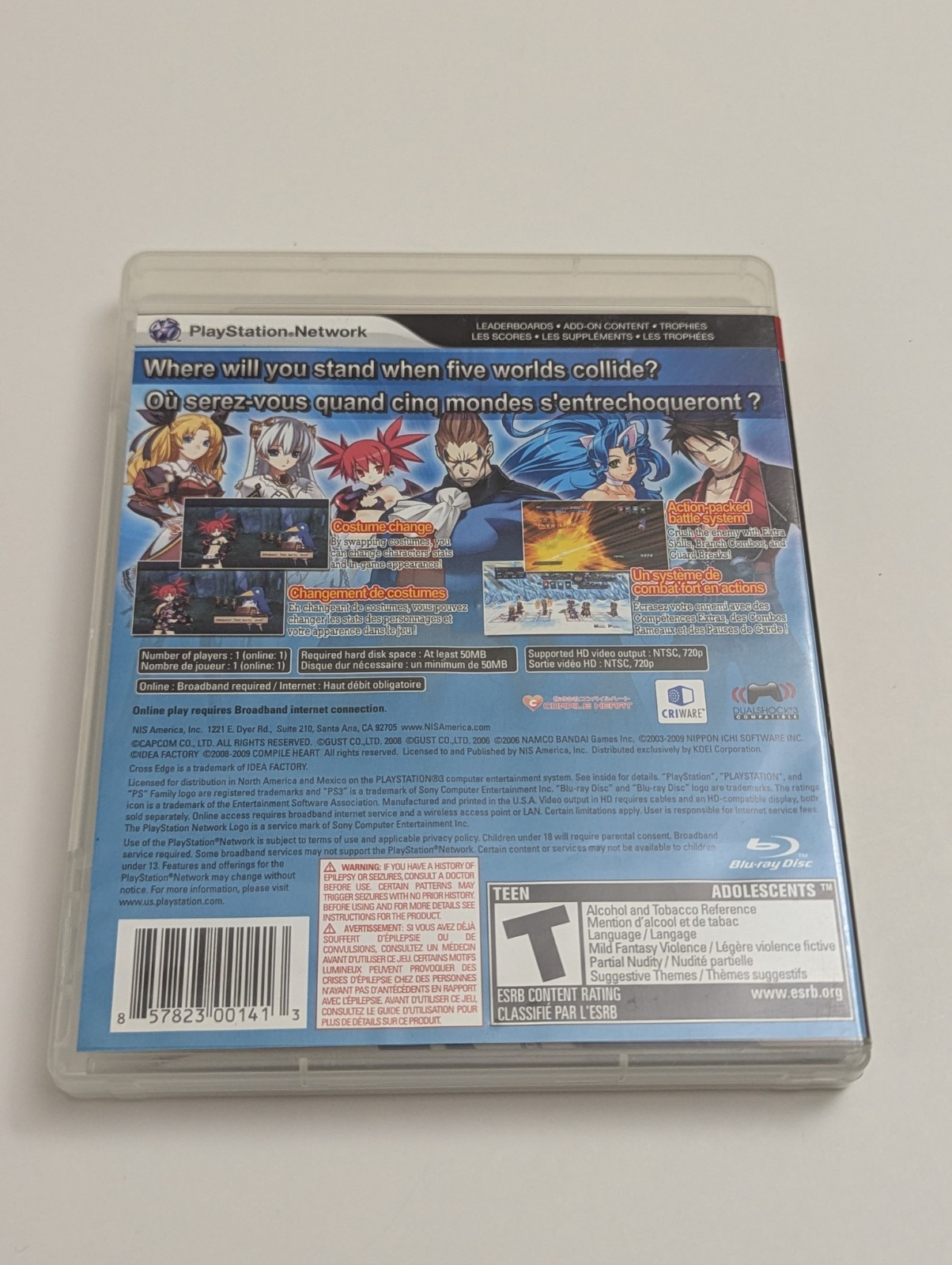 Cross X Edge (Sony PlayStation 3, 2009) PS3 CIB – Very Good – NIS America