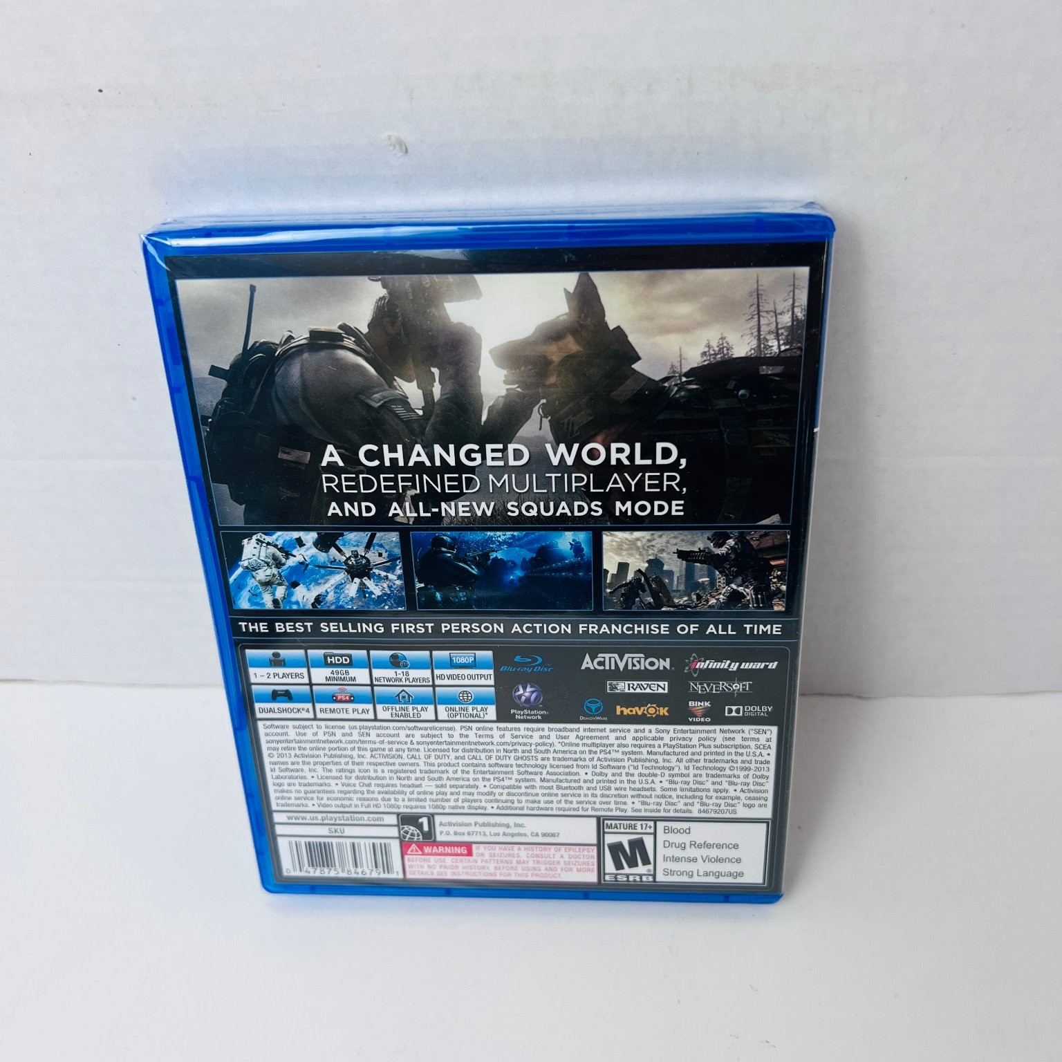 Call of Duty Ghosts PS4 PlayStation 4Video Game First Person Shooter Multiplayer