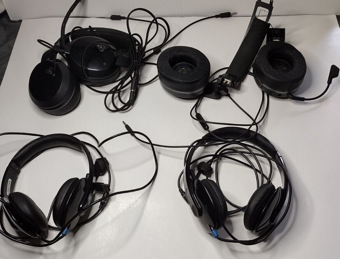 Collection of 16 HyperX Cloud Flight, Stinger, Turtle Beach & Other Headsets