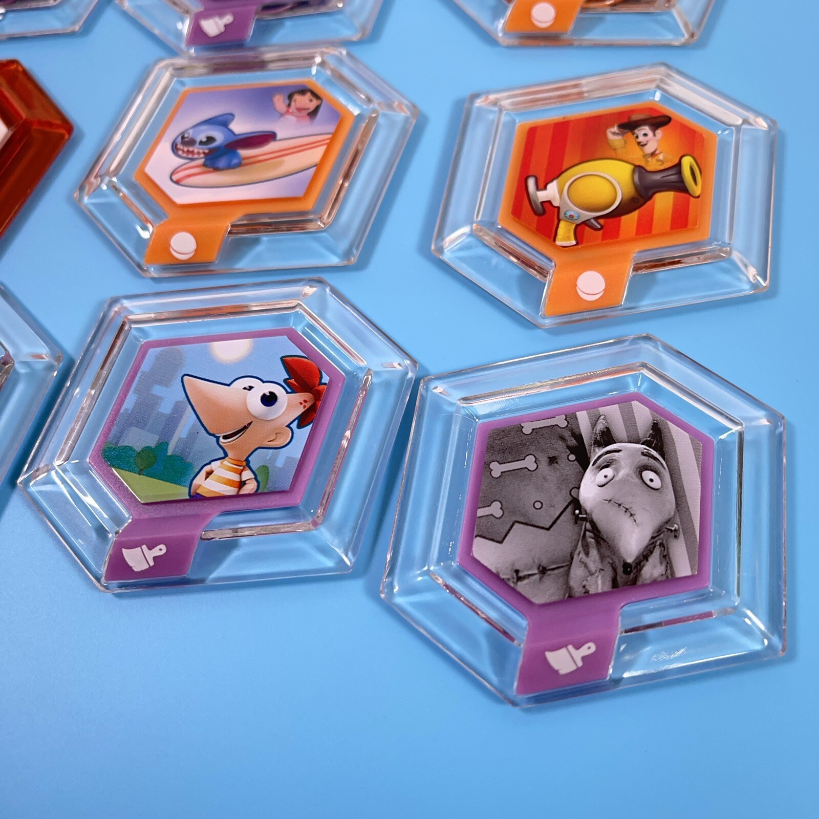 Disney Infinity Power Disc Mixed Lot of 10 with Portable Red Storage Case Bundle