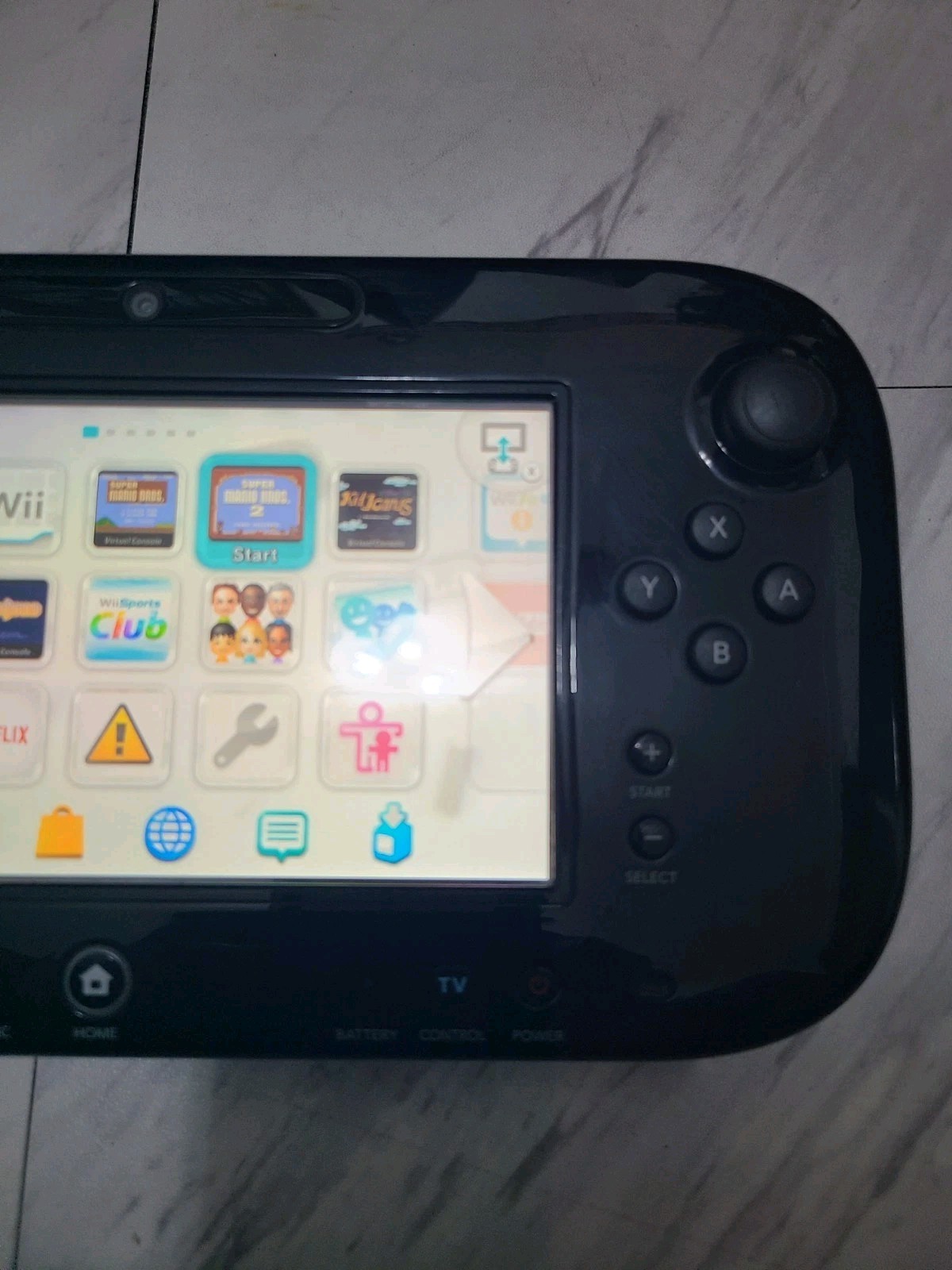 Nintendo Wii U GamePad WUP-010(USA) Black Tablet Only TESTED WORKS.