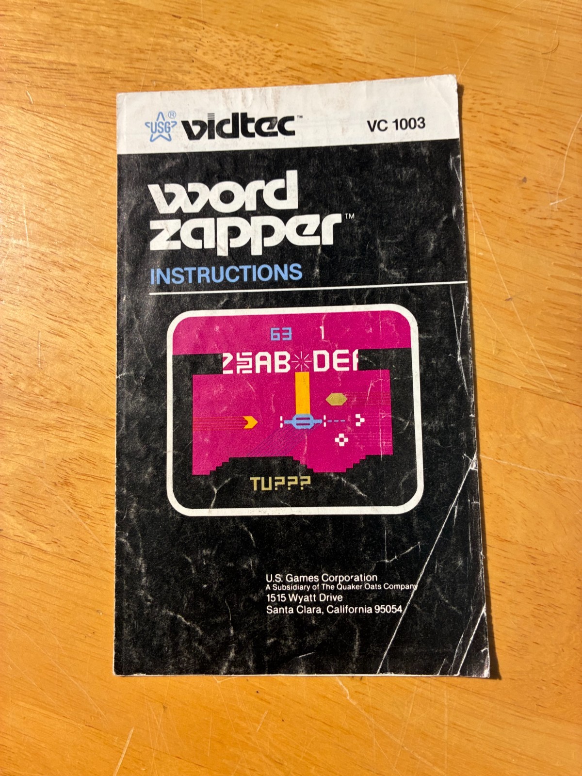 Atari 2600 manual Word Zapper