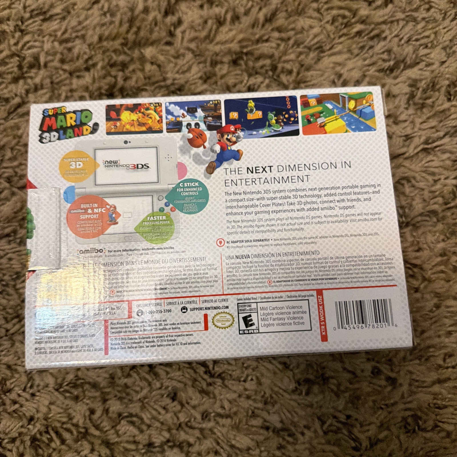 New Nintendo 3DS Super Mario 3D Land Edition Console In Original Box W Plates