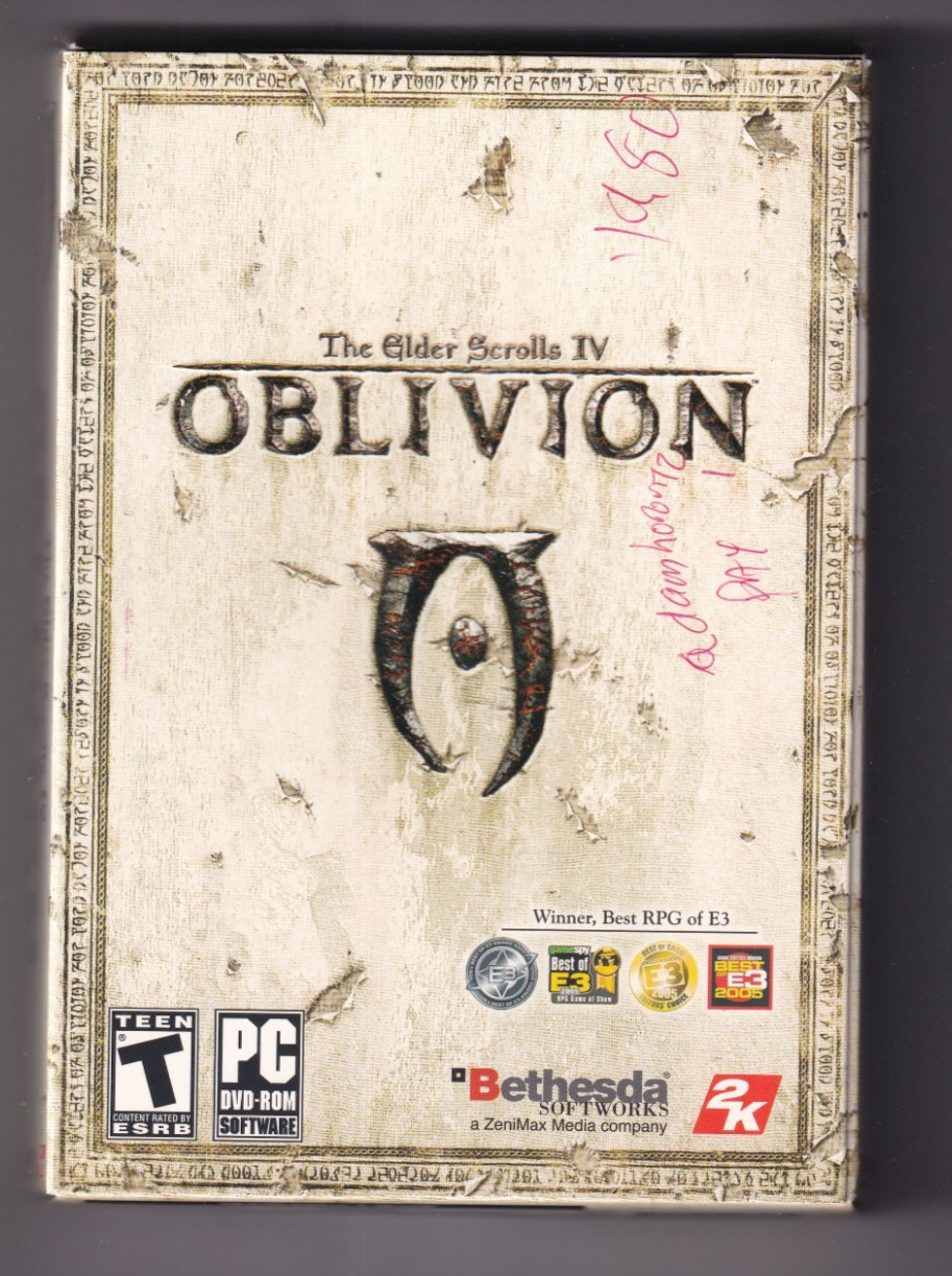 OBLIVION PC COMPUTER GAME BOX DISC MANUAL MAP ELDER’S SCROLLS 4 BETHESDA (2006)